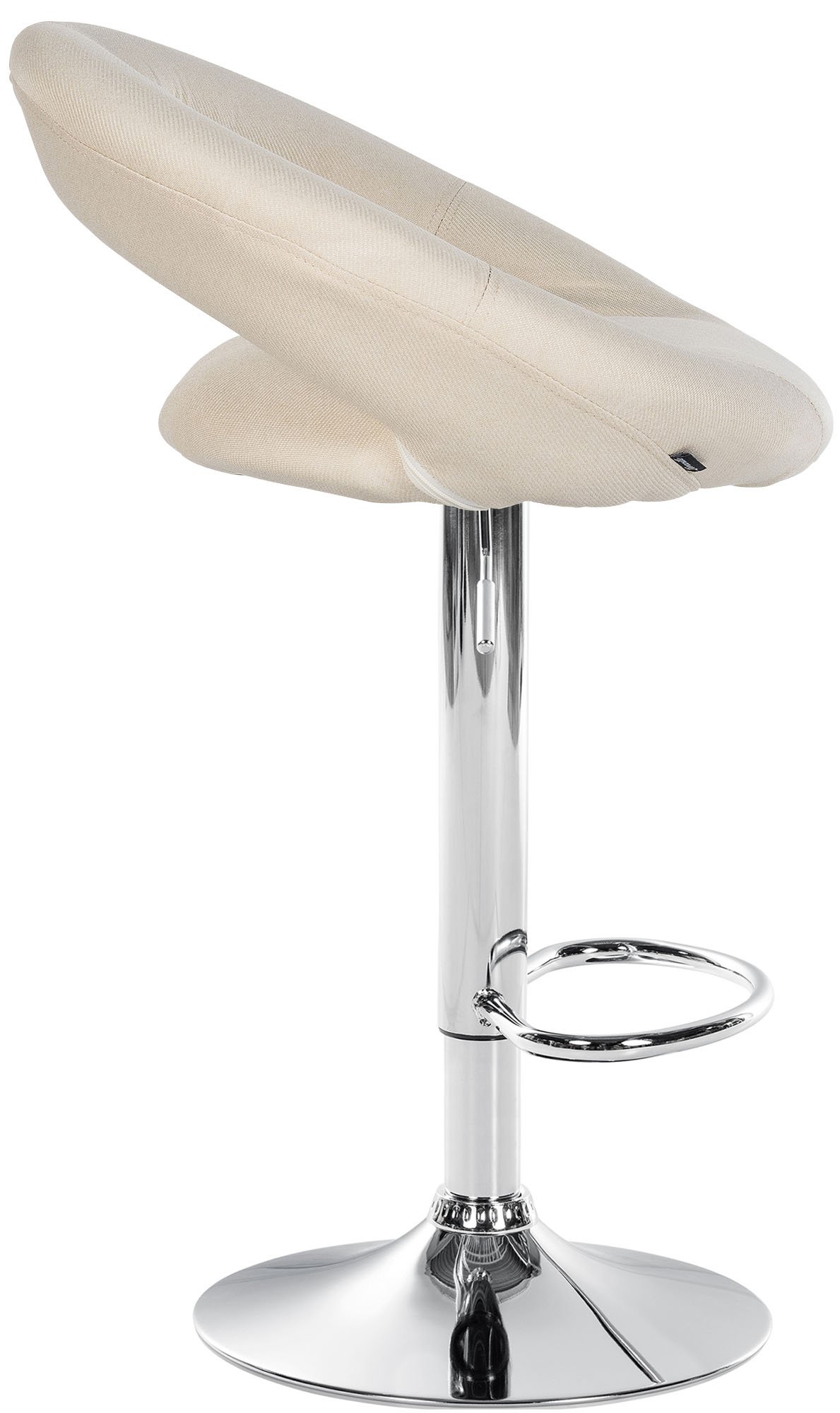 Barhocker Olinda Stoff creme chrom