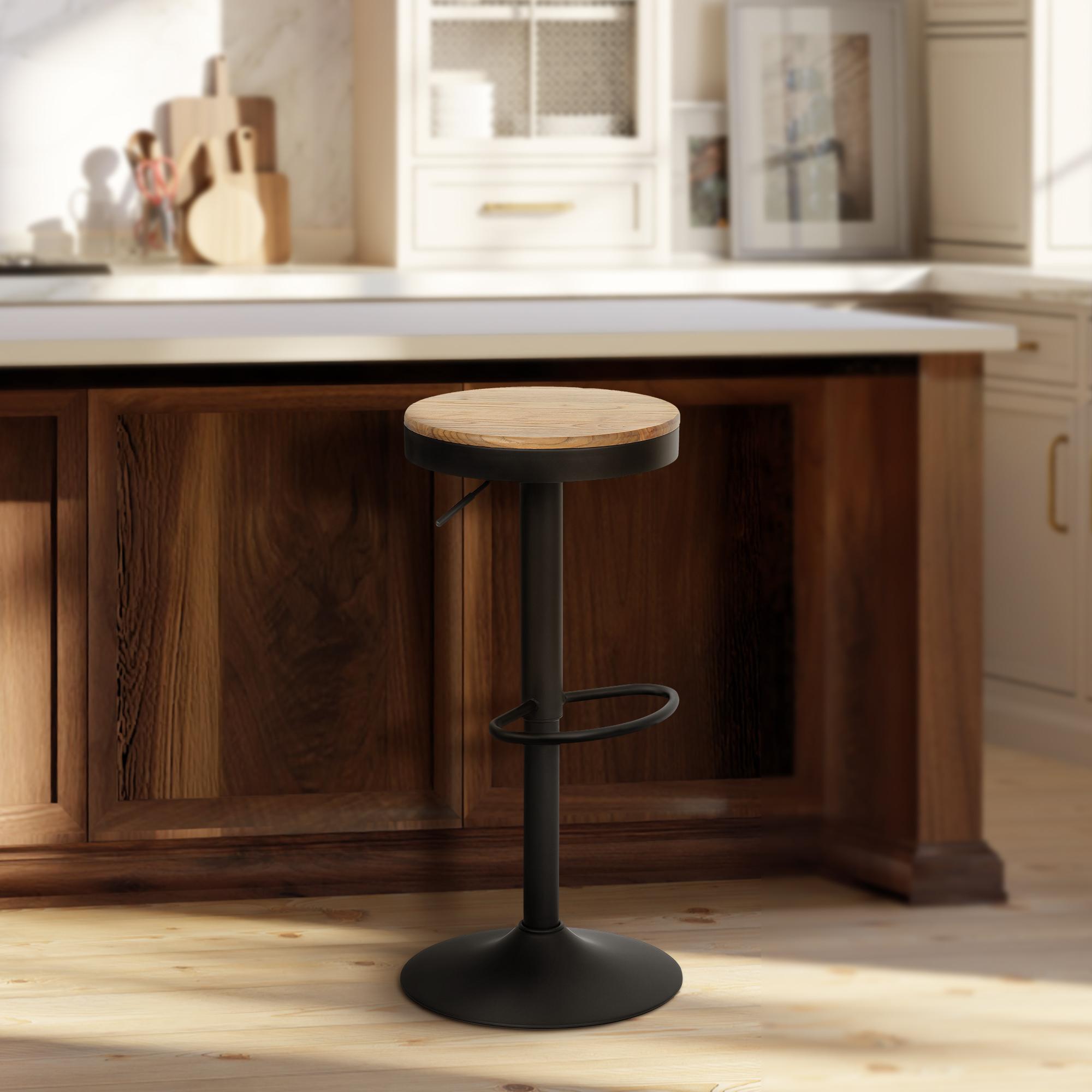 2er Set Barhocker Pitas Ulmenholz