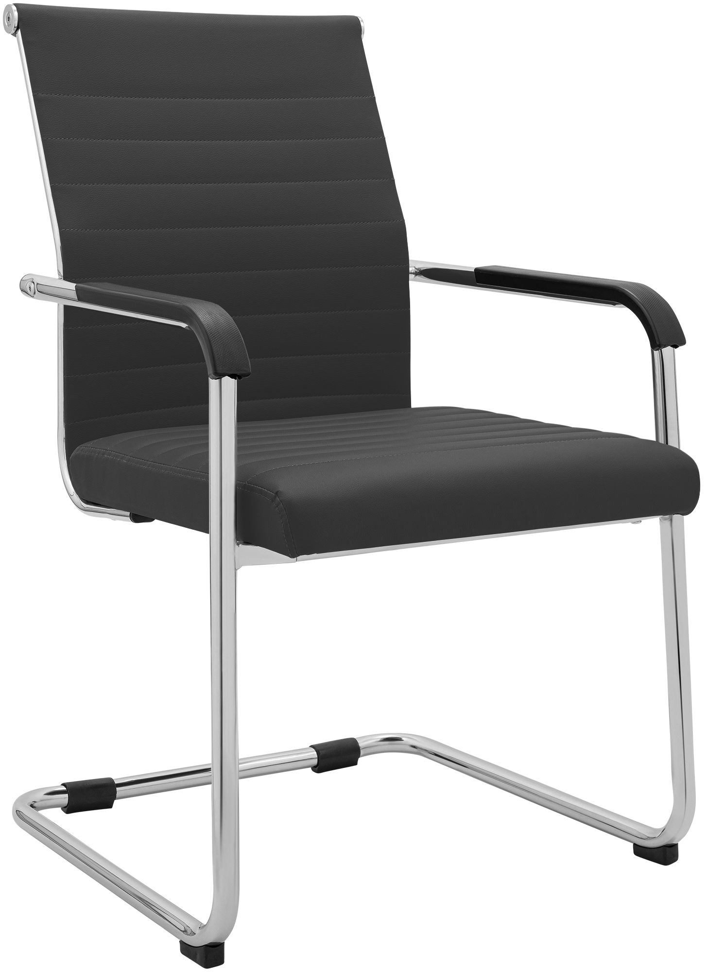 Freischwinger Hakon Lederoptik grau