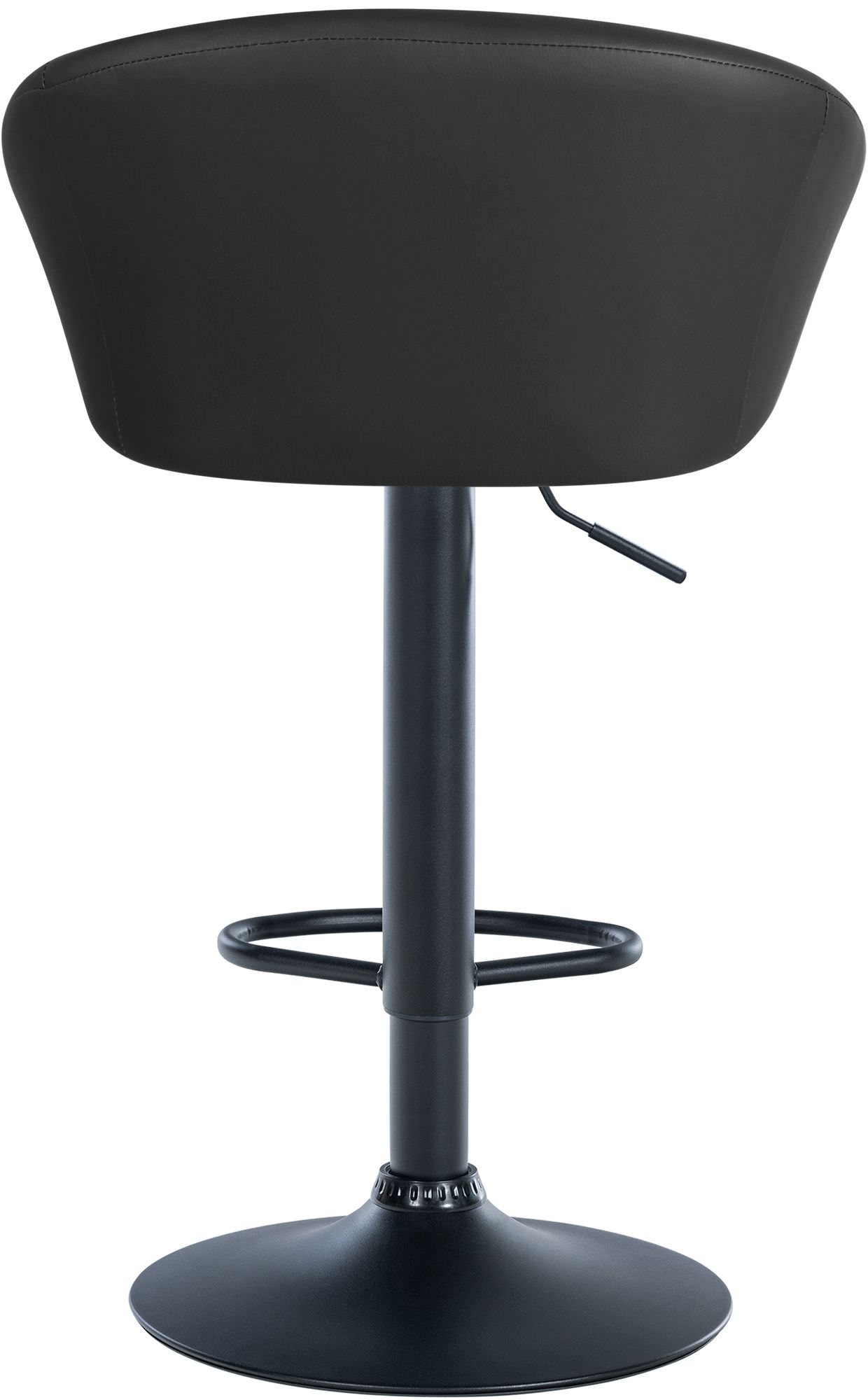 Barhocker Davie Kunstleder Metall matt schwarz schwarz