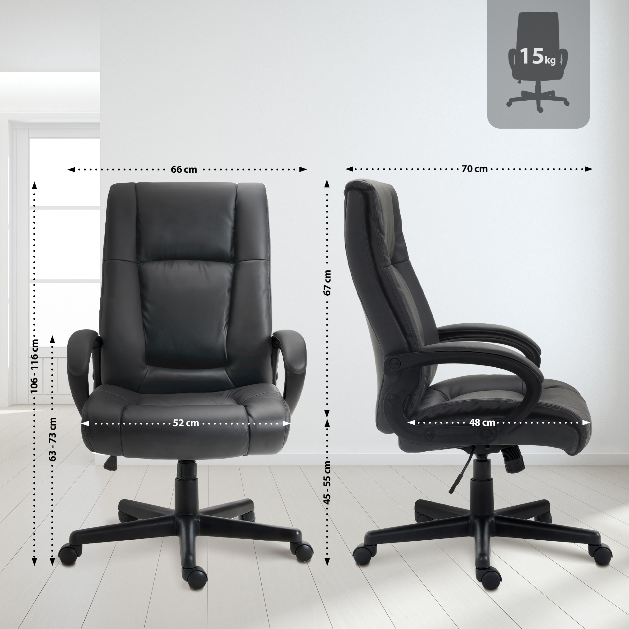 Bürostuhl XL Sparta Kunstleder