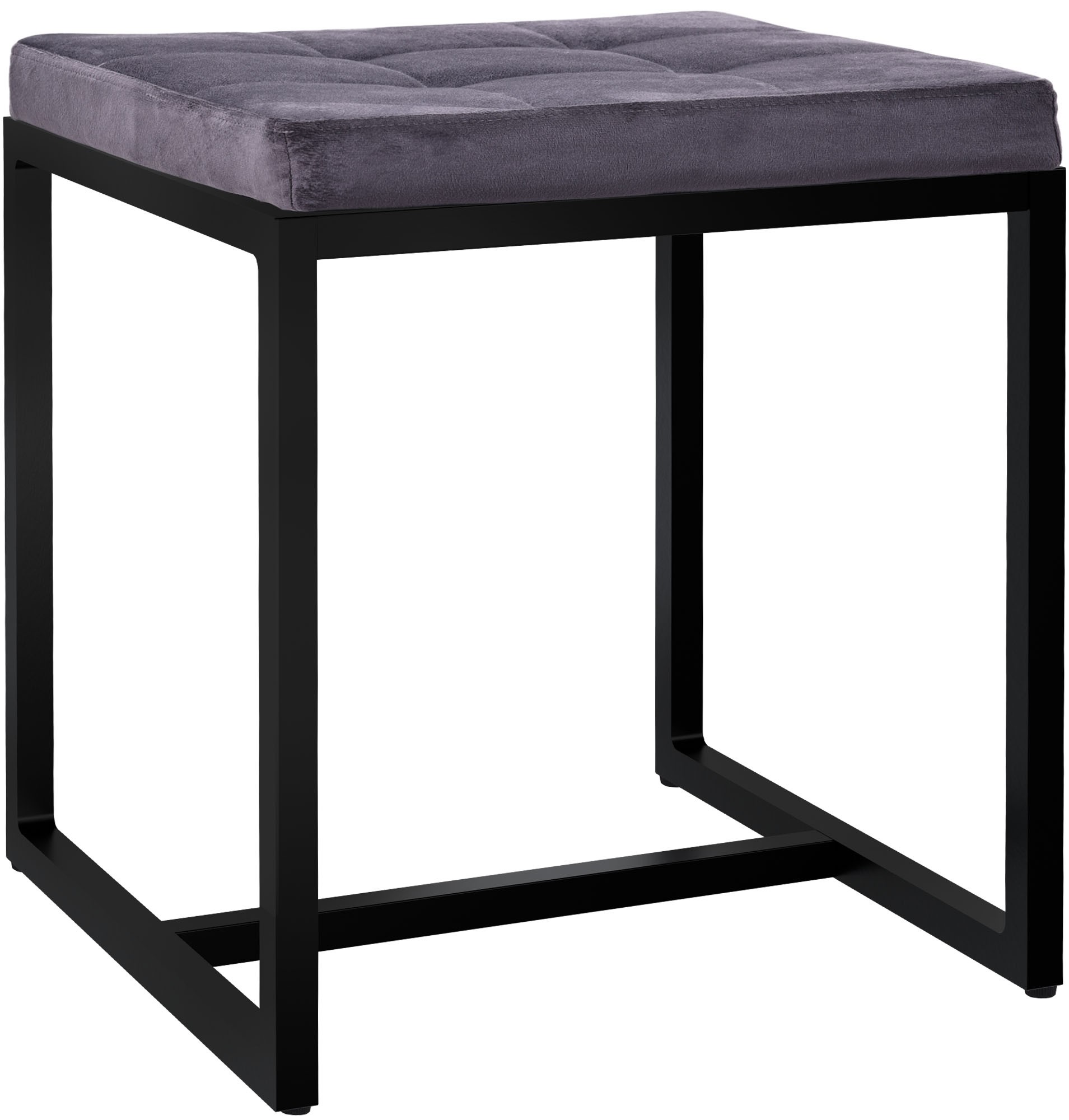 Sitzhocker Barci mit schwarzem Gestell
