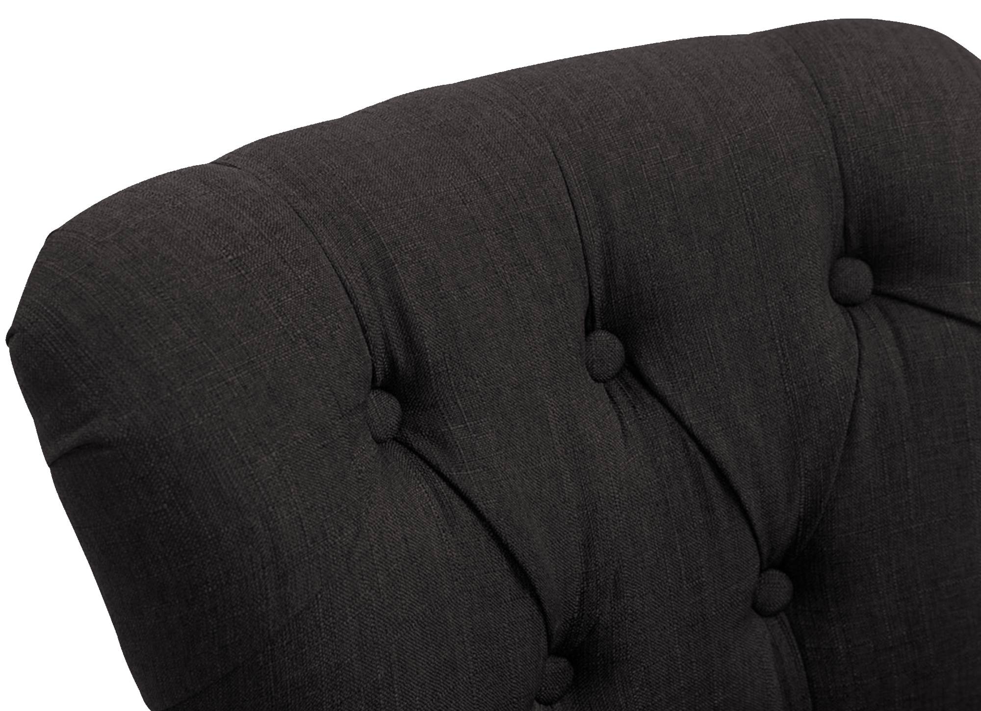 Barhocker Lakewood Stoff, Antik-dunkel schwarz