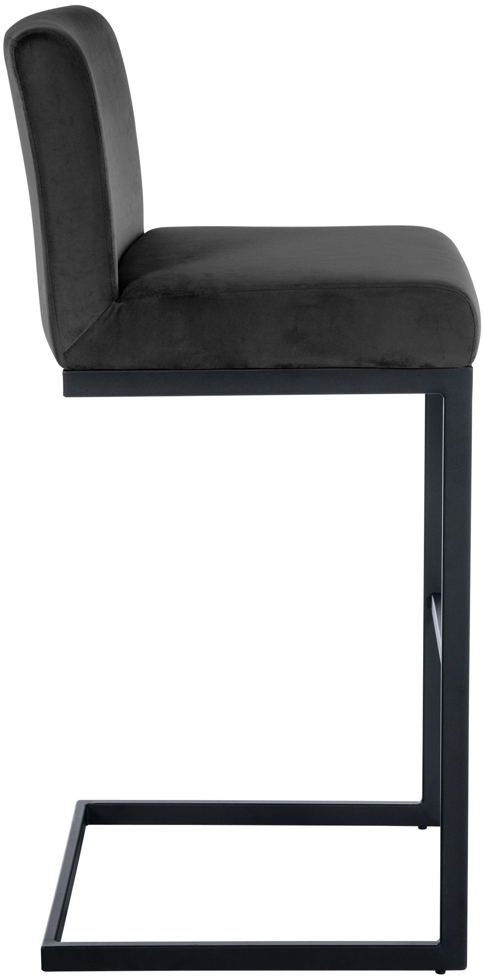 2er Set Barhocker Hopewell Samt schwarz