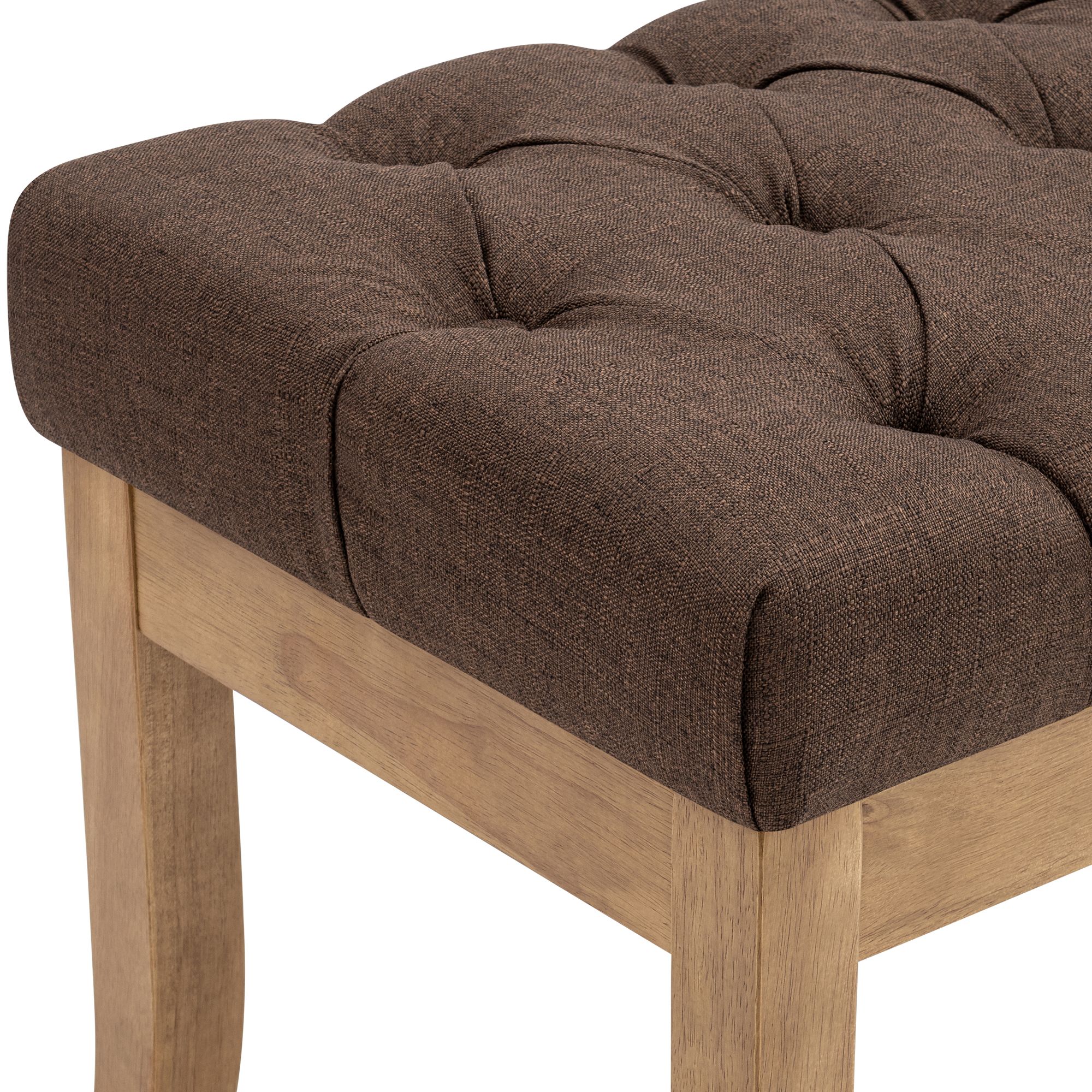 Sitzbank Ramses Stoff mit hellem Holzgestell