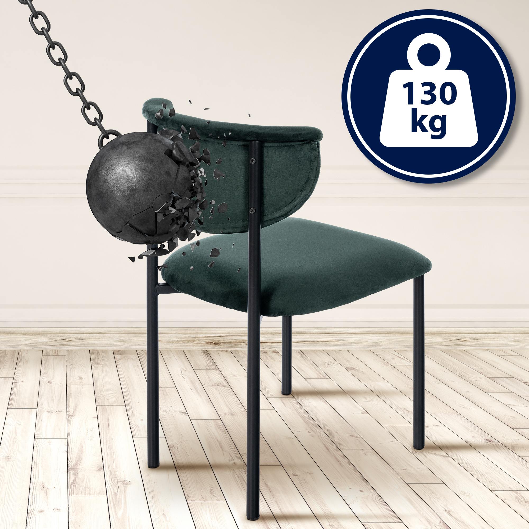 2er Set Esszimmerstuhl Gambell Samt