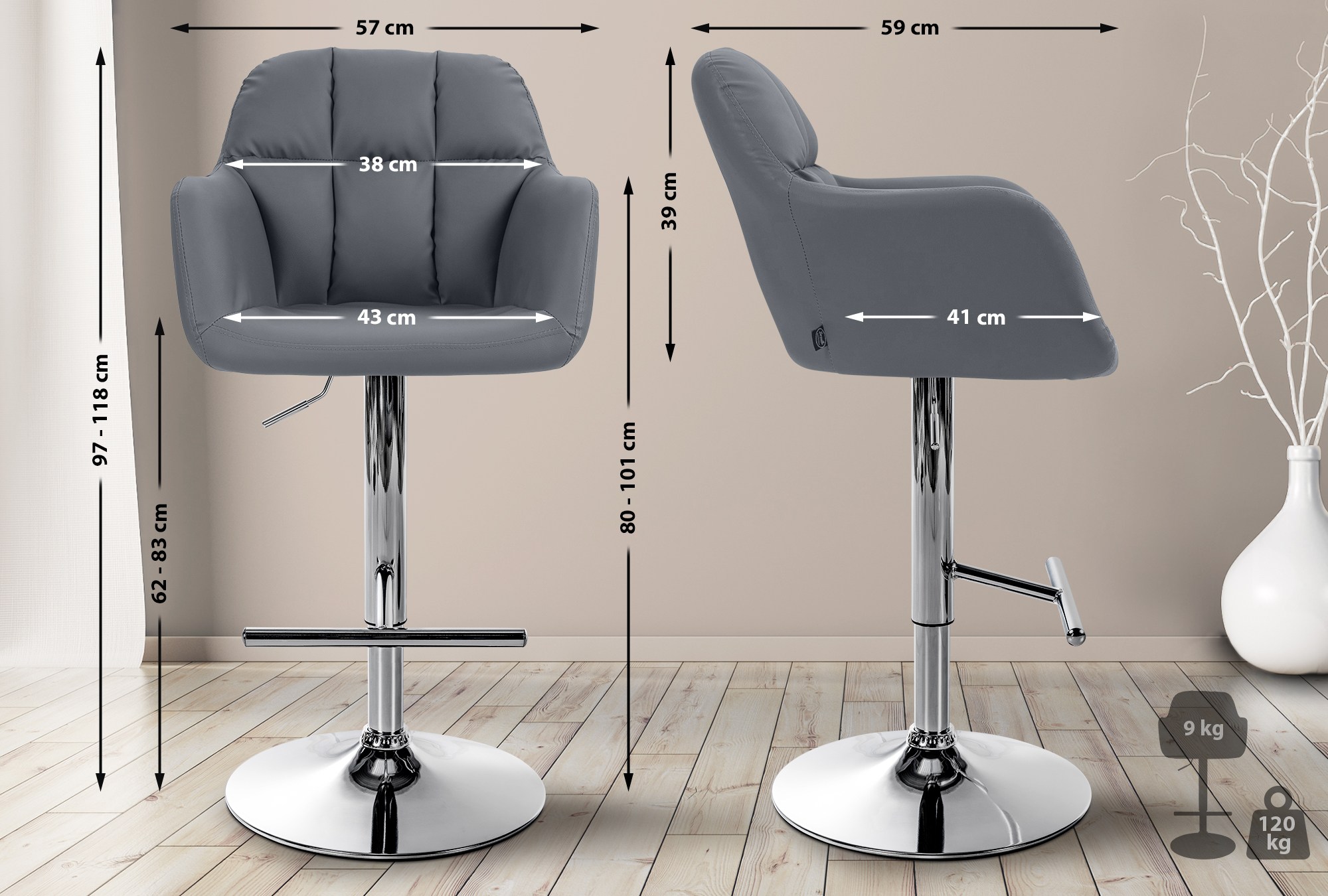 Barhocker Natoma Kunstleder