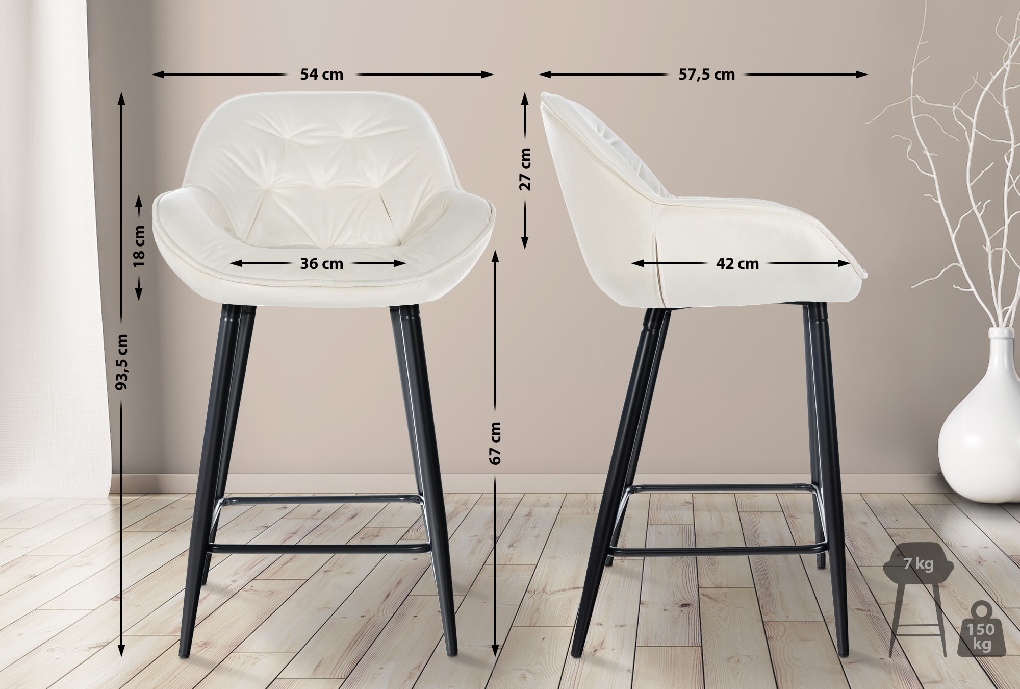 2er Set Barhocker Gibson