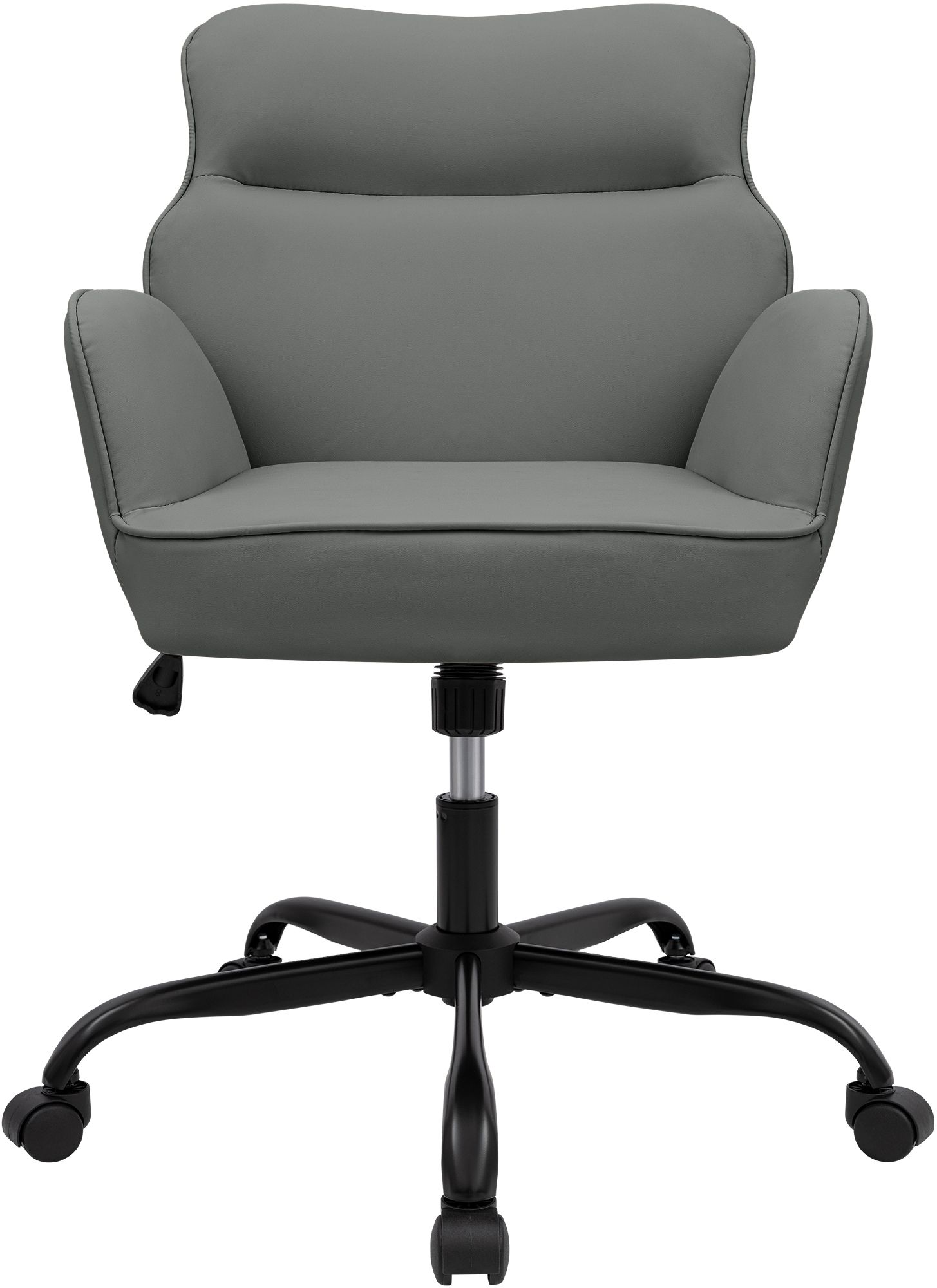Bürostuhl Amado Lederoptik grau