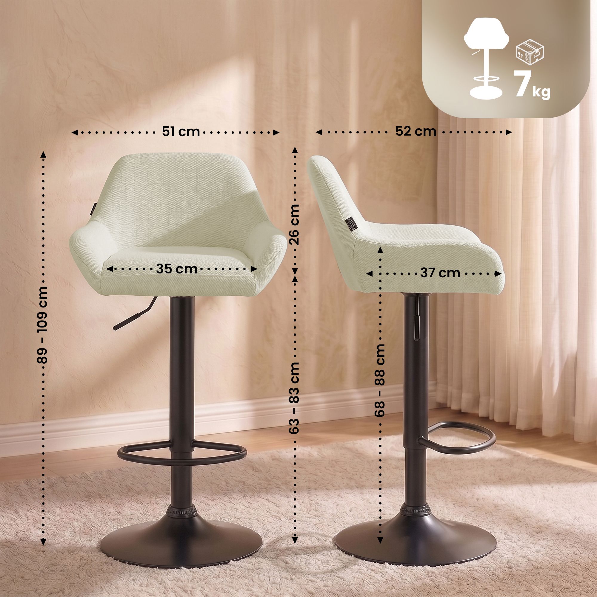 Barhocker Braga Stoff