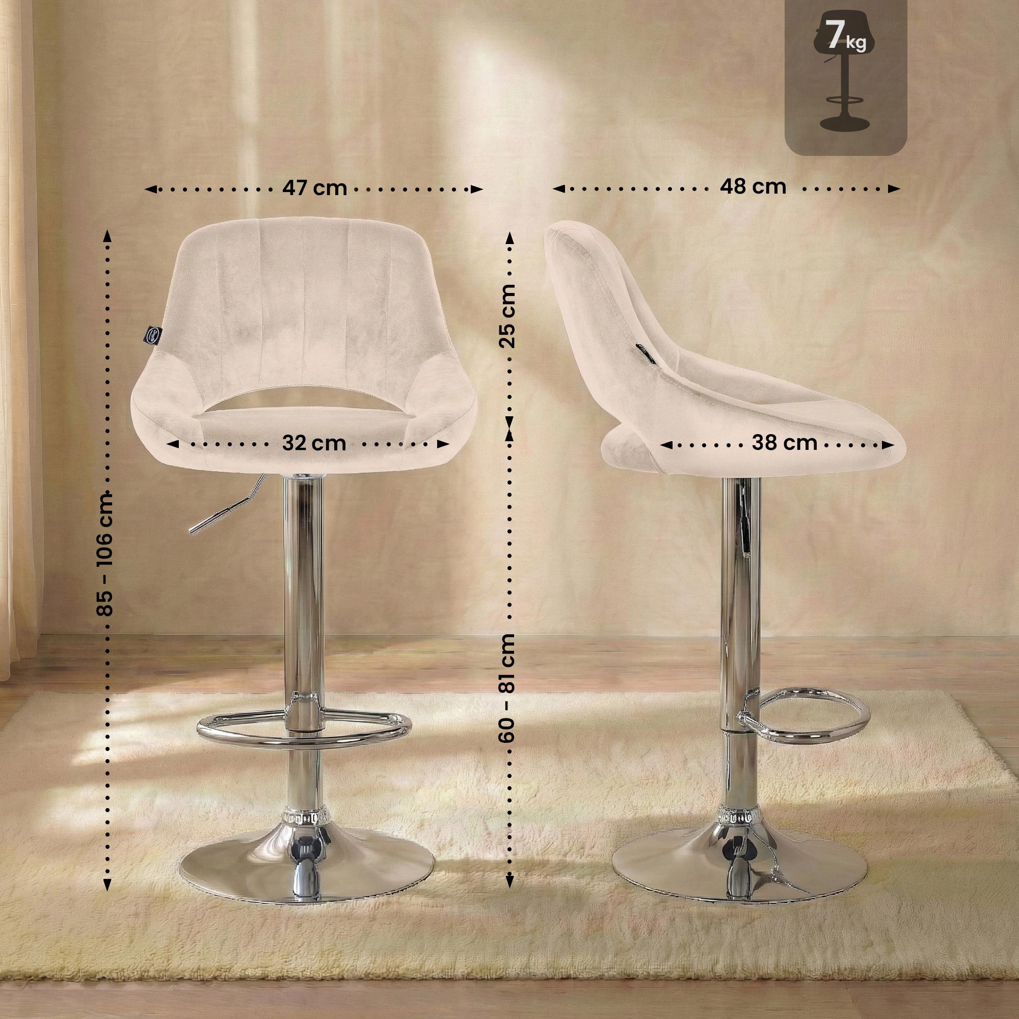 2er Set Barhocker Milet Samt