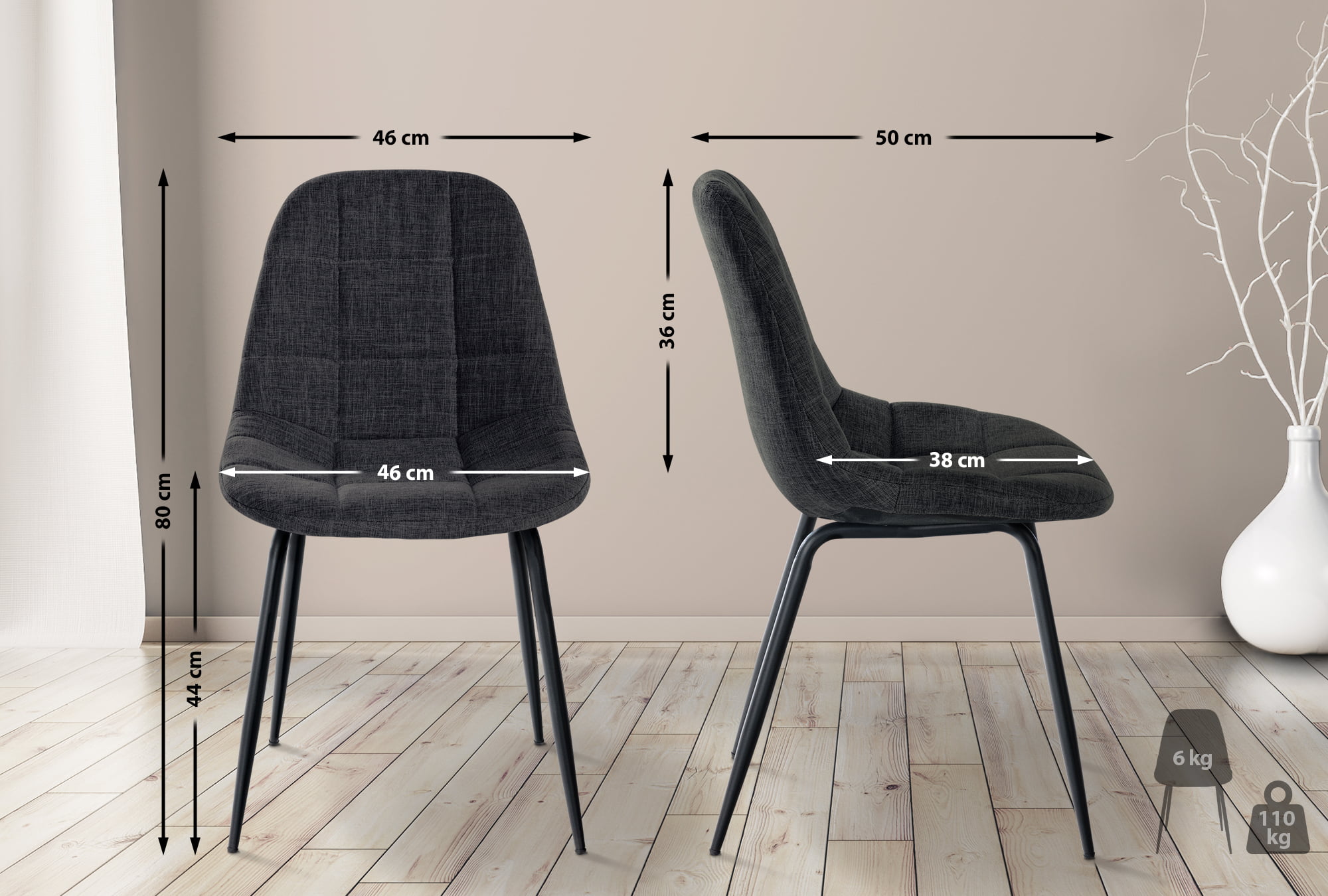 2er Set Stuhl Tom