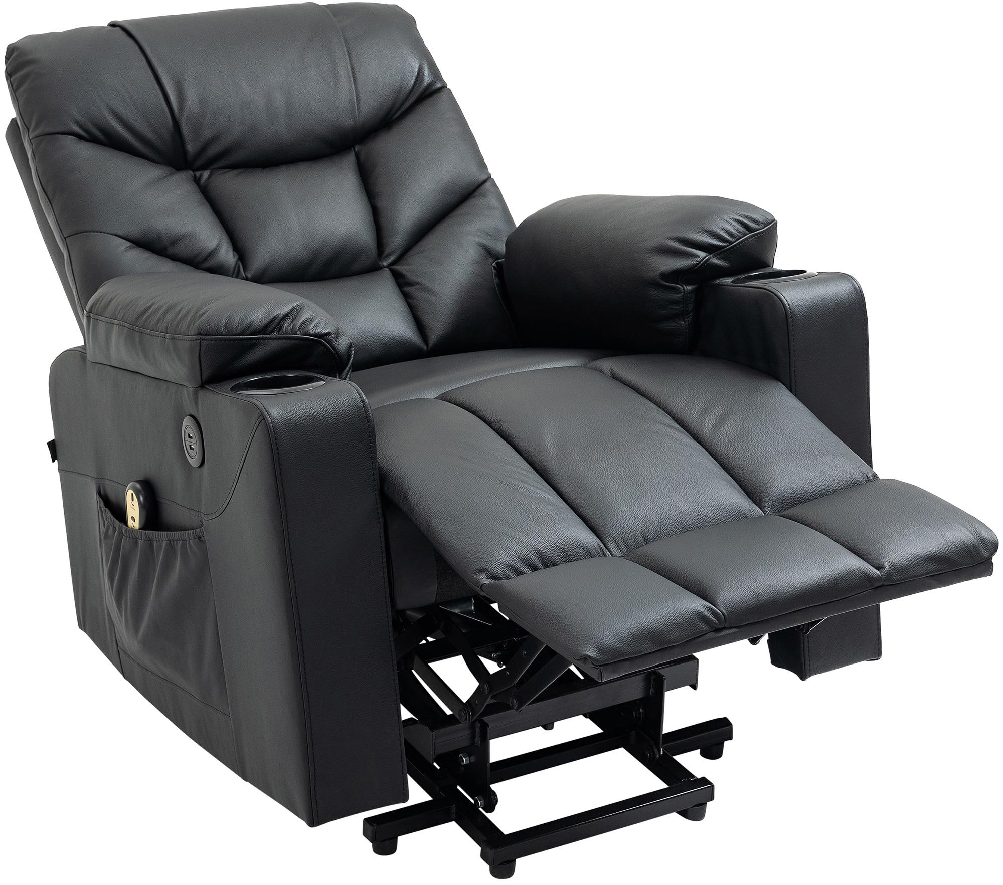 Sessel Andover schwarz Echtleder