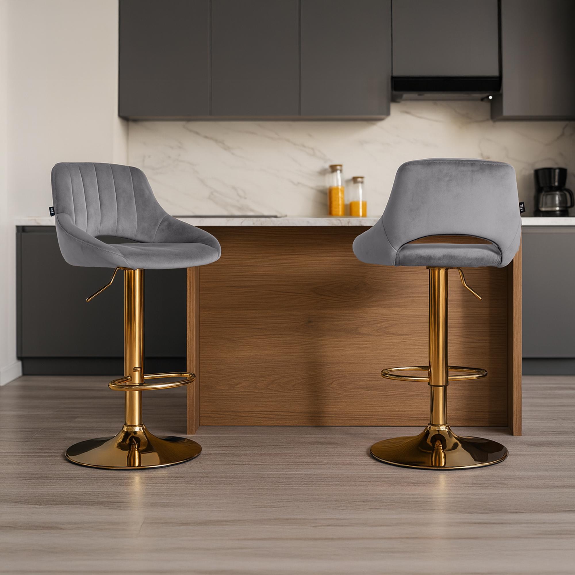 2er Set Barhocker Milet Samt