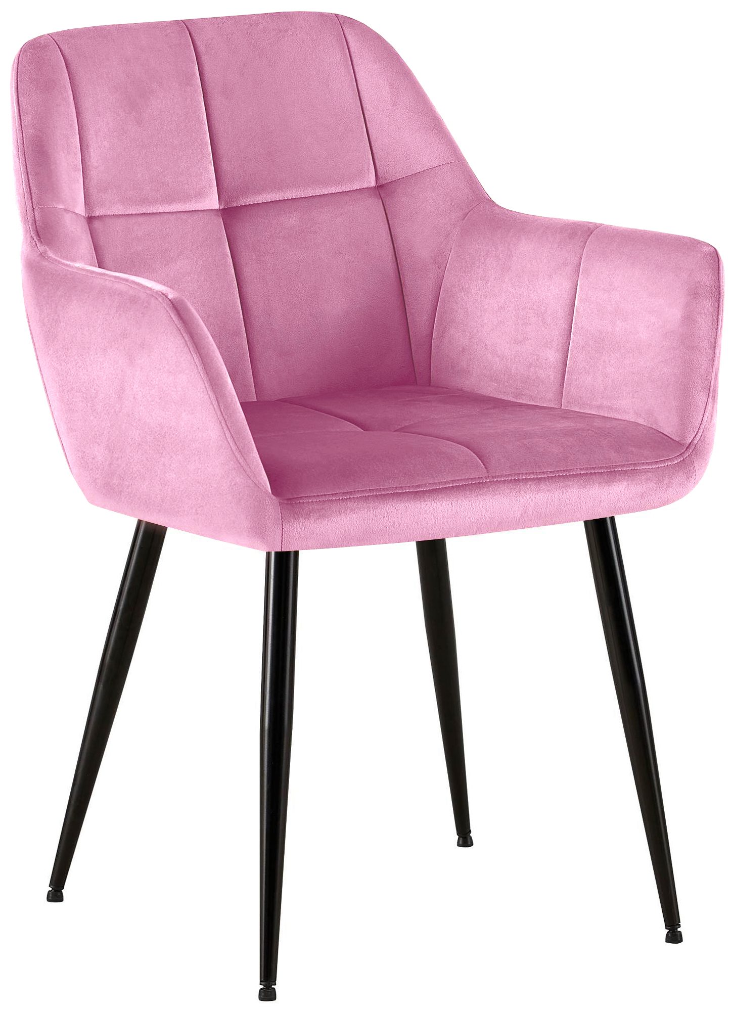 Besucherstuhl Emia rosa Samt