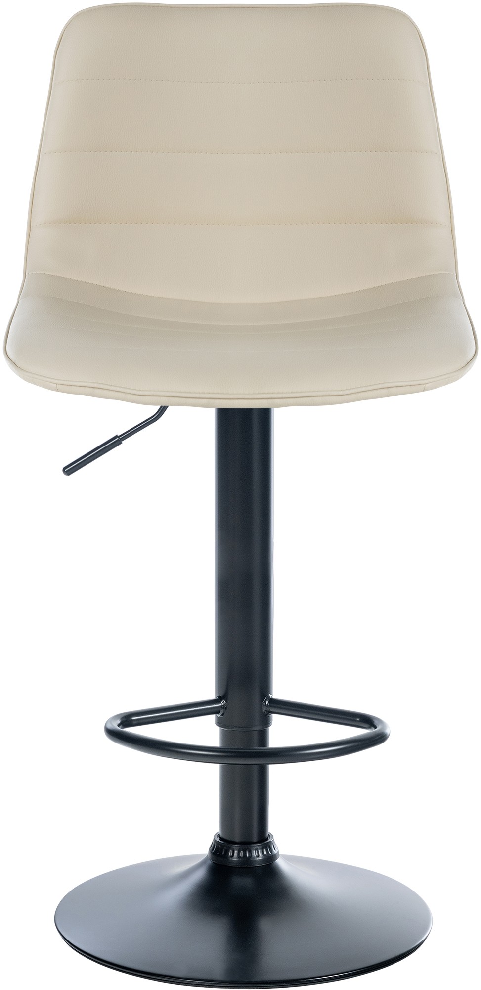 2er Set Barhocker Lex Kunstleder Metall matt schwarz creme