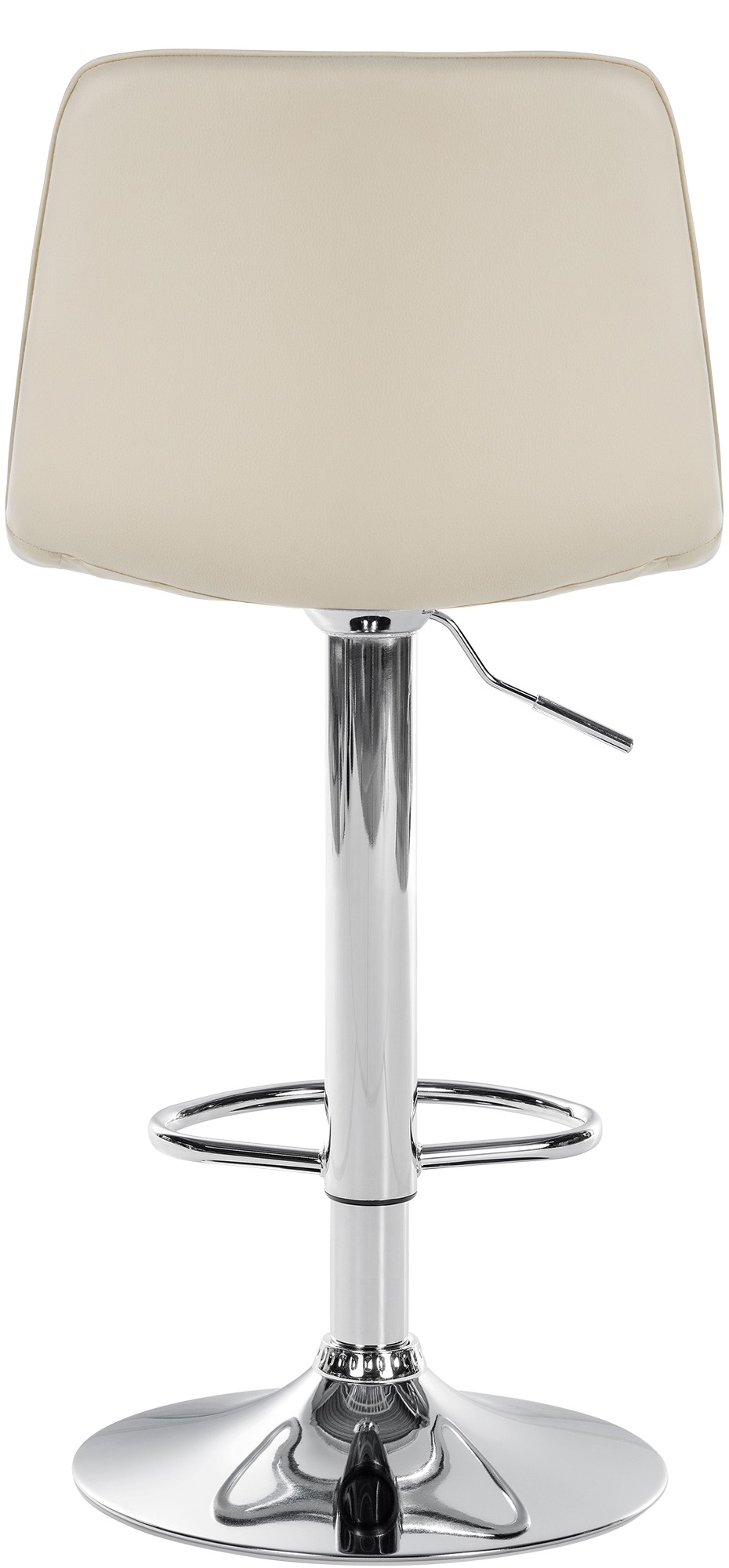 2er Set Barhocker Lex Kunstleder Metall in Chromoptik creme