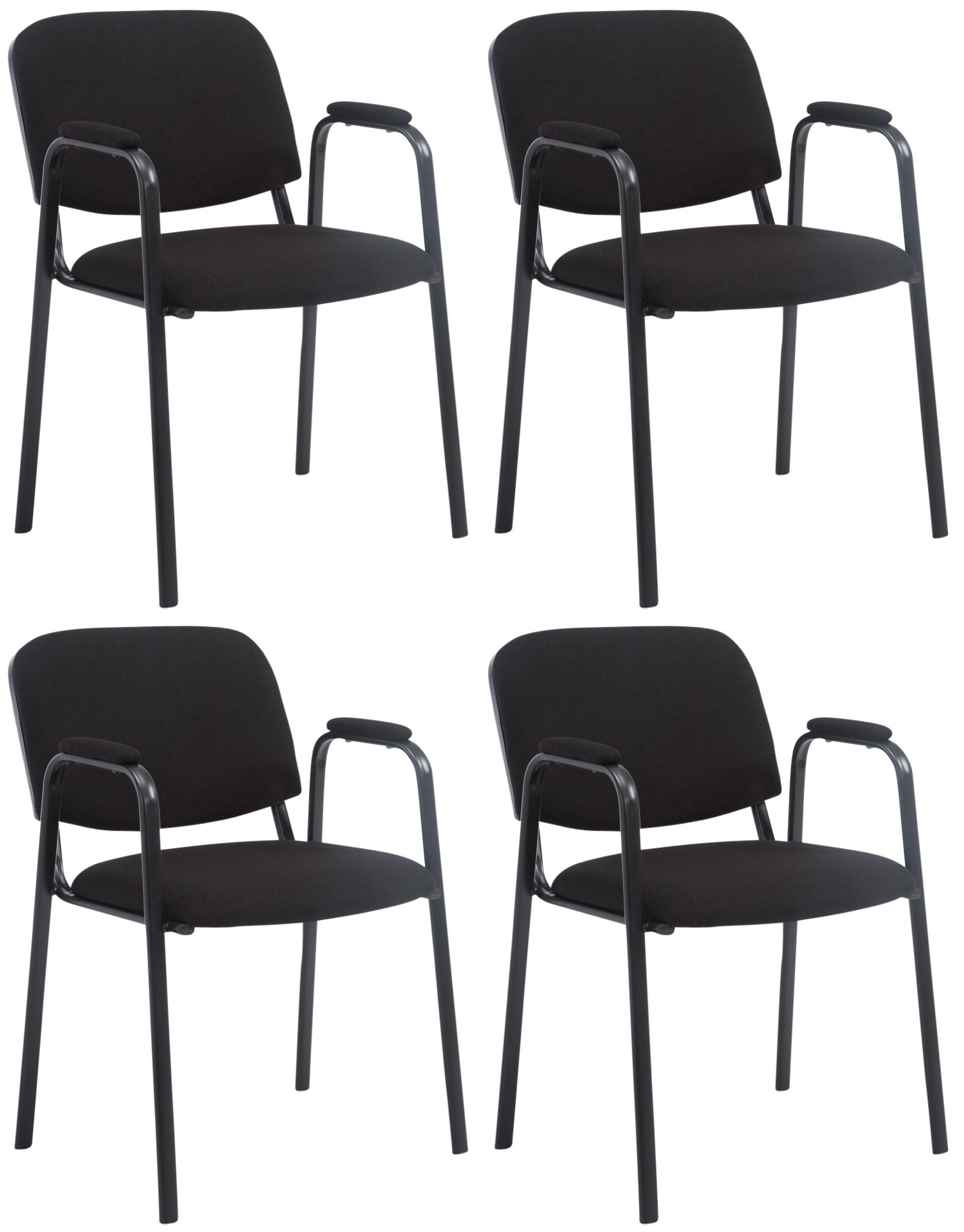4er Set Stapelstühle Ken Pro Stoff