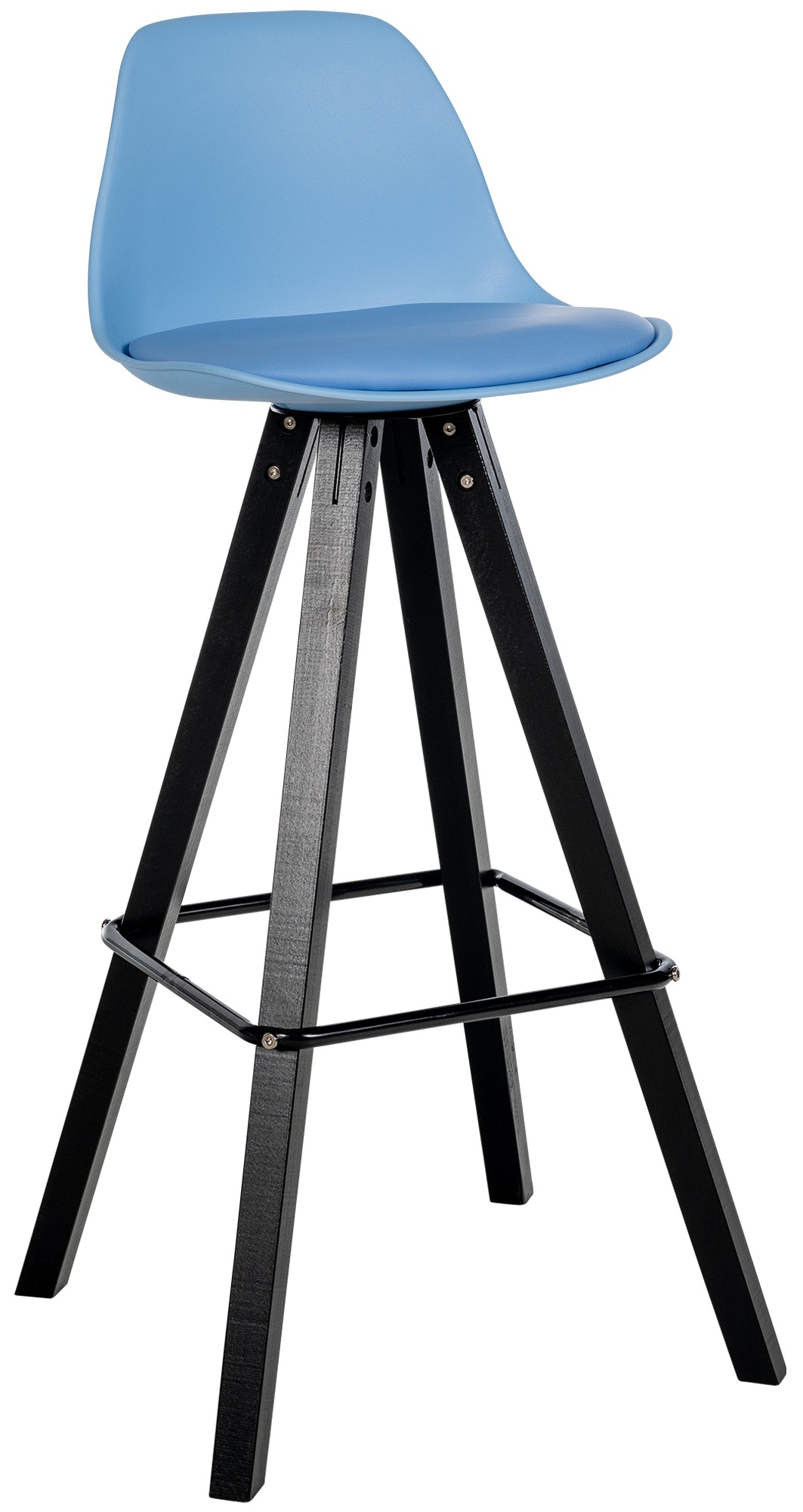 Barhocker Corbin Kunstleder Square blau schwarz