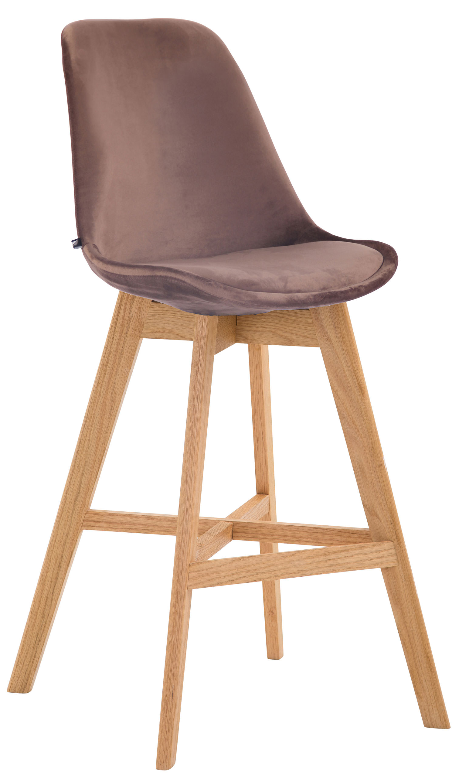 Barhocker Cannes Samt braun natura