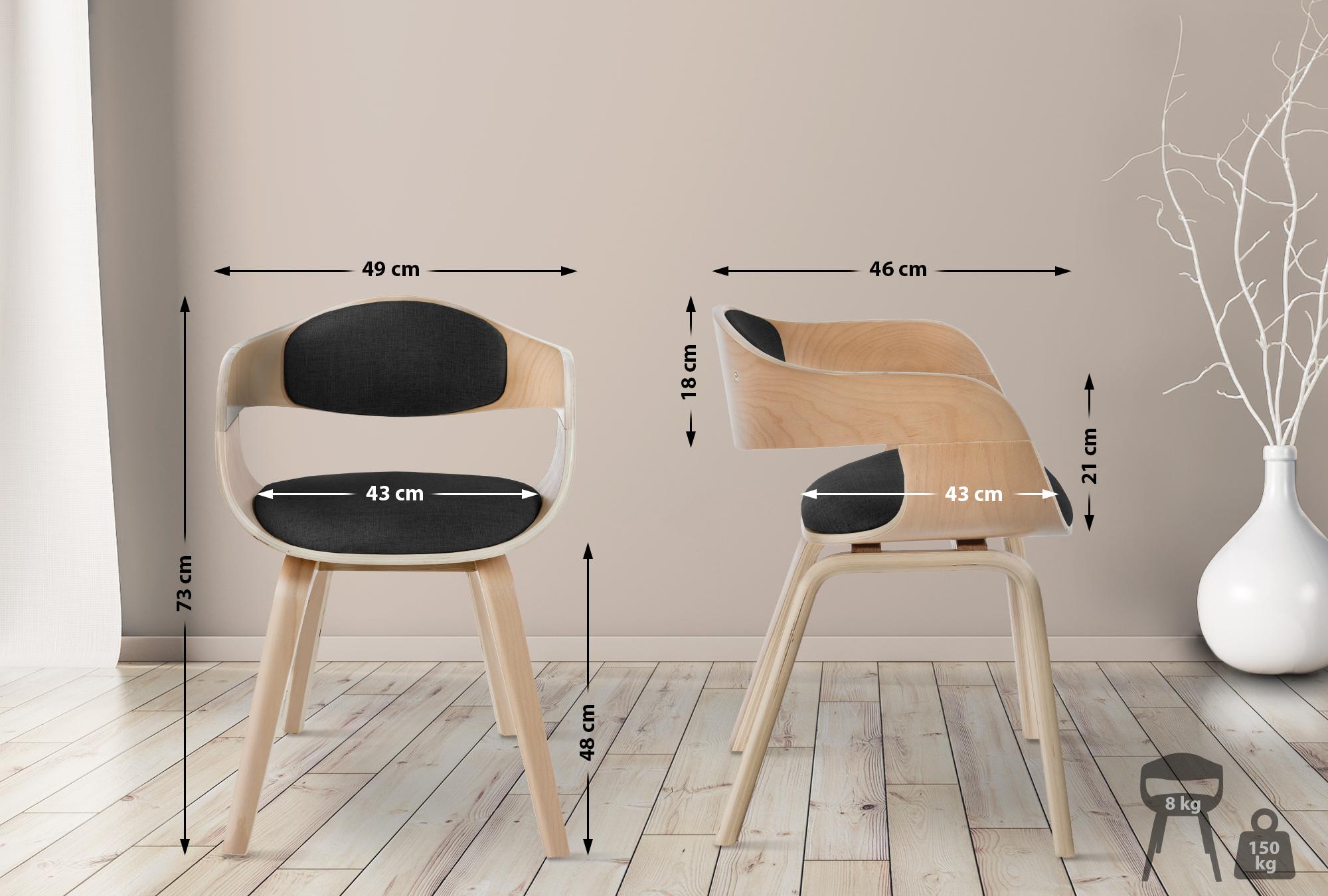 2er Set Stühle Kingston Stoff