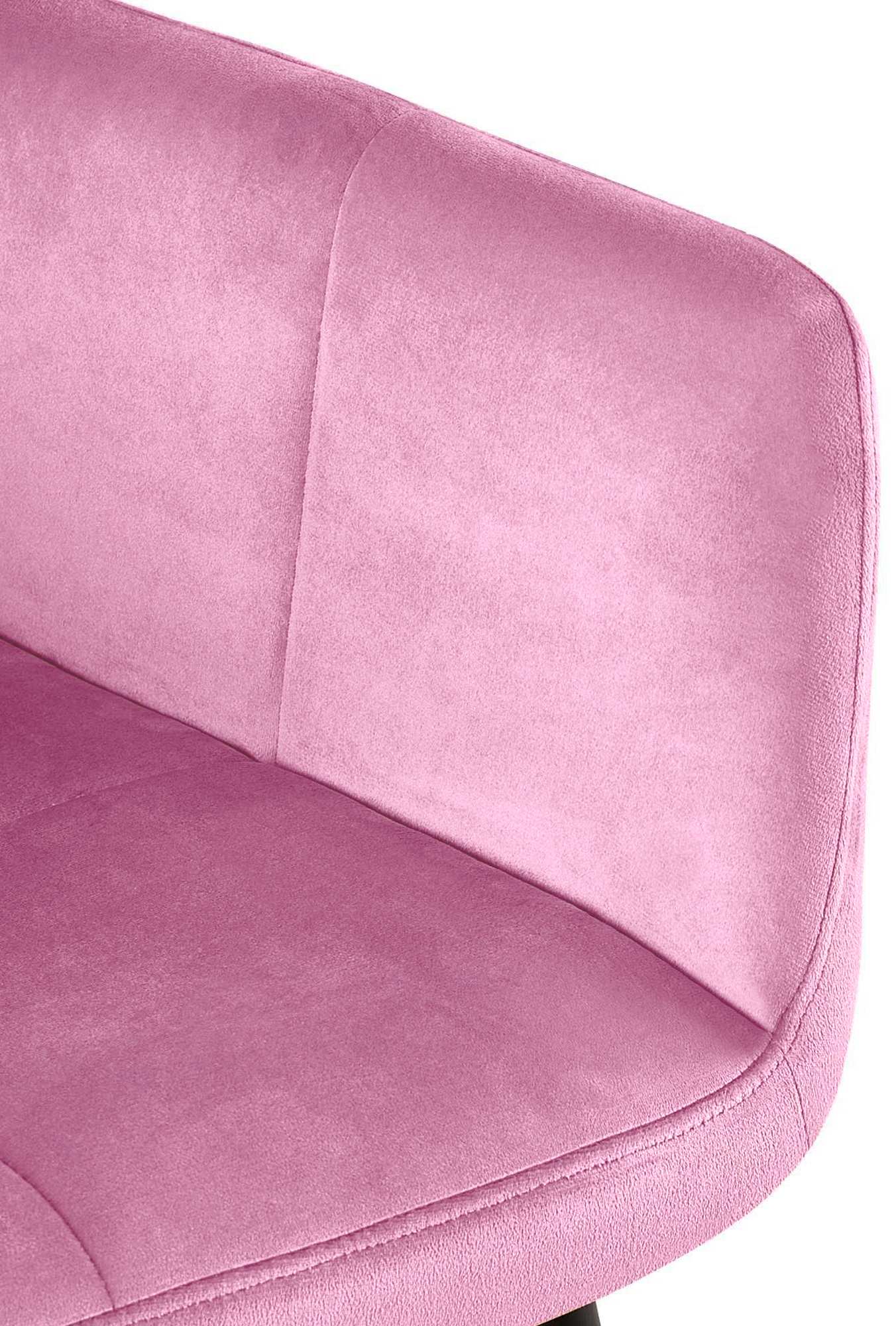 Besucherstuhl Emia rosa Samt