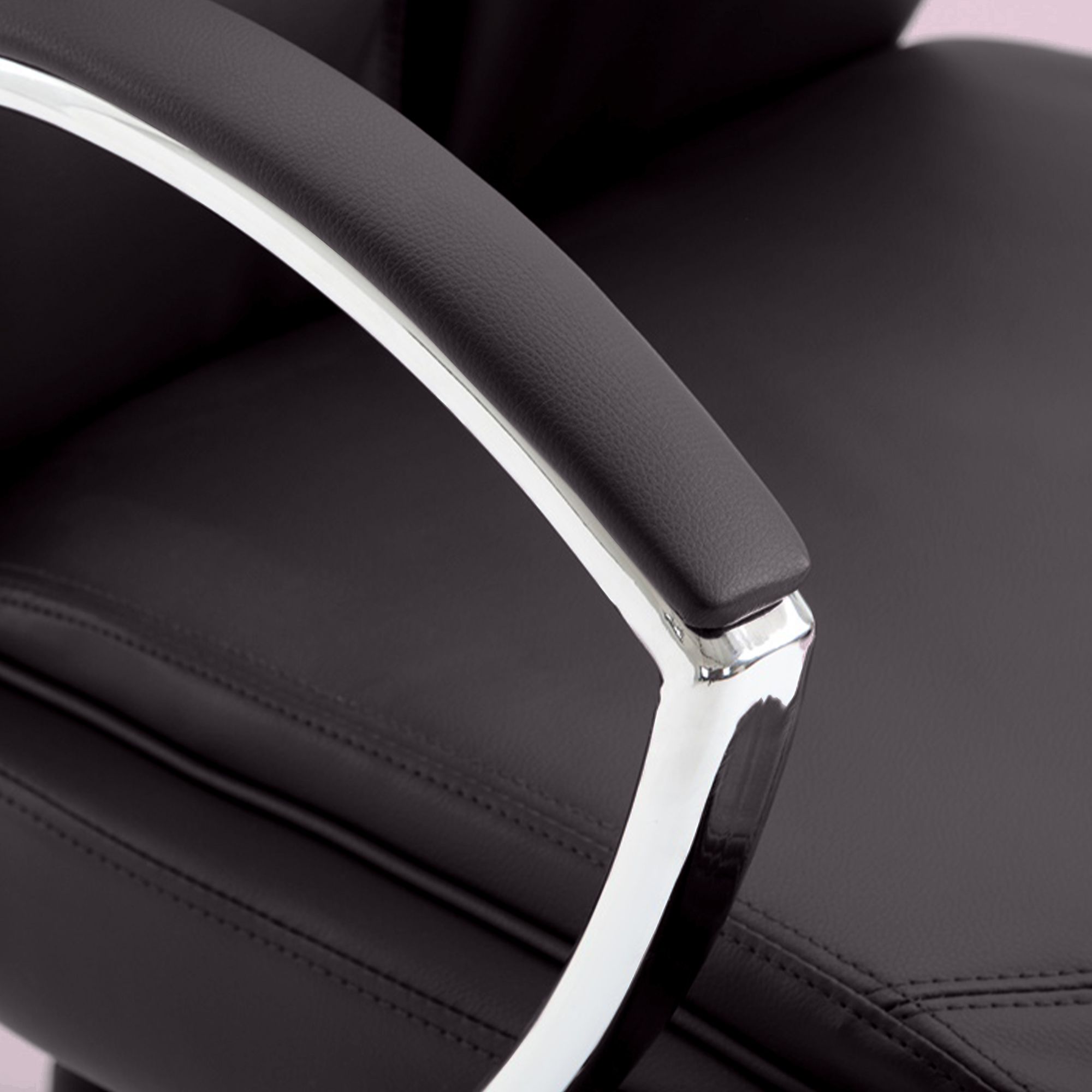 Bürostuhl Arlen Lederoptik braun