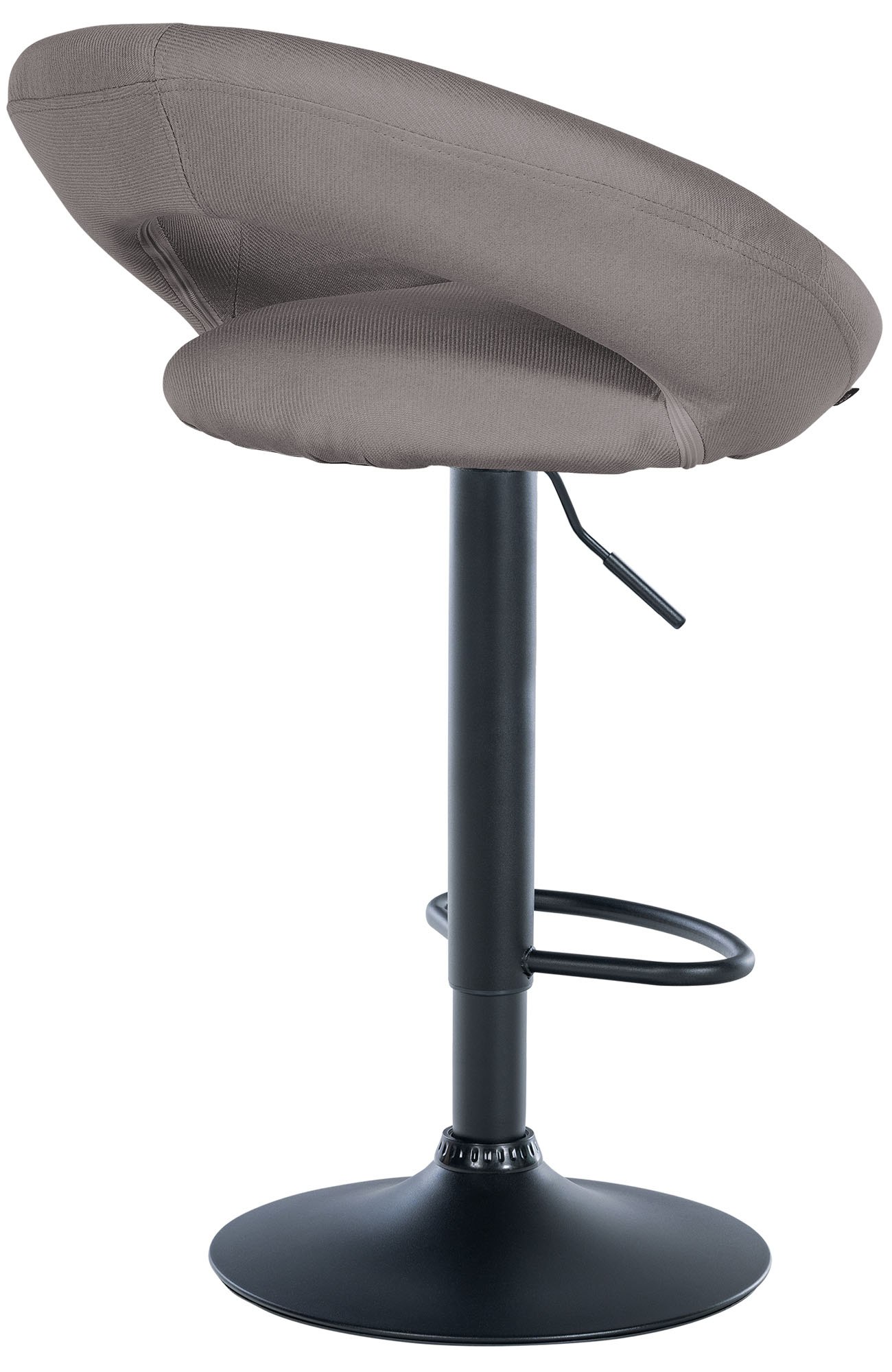 2er Set Barhocker Olinda Stoff grau schwarz