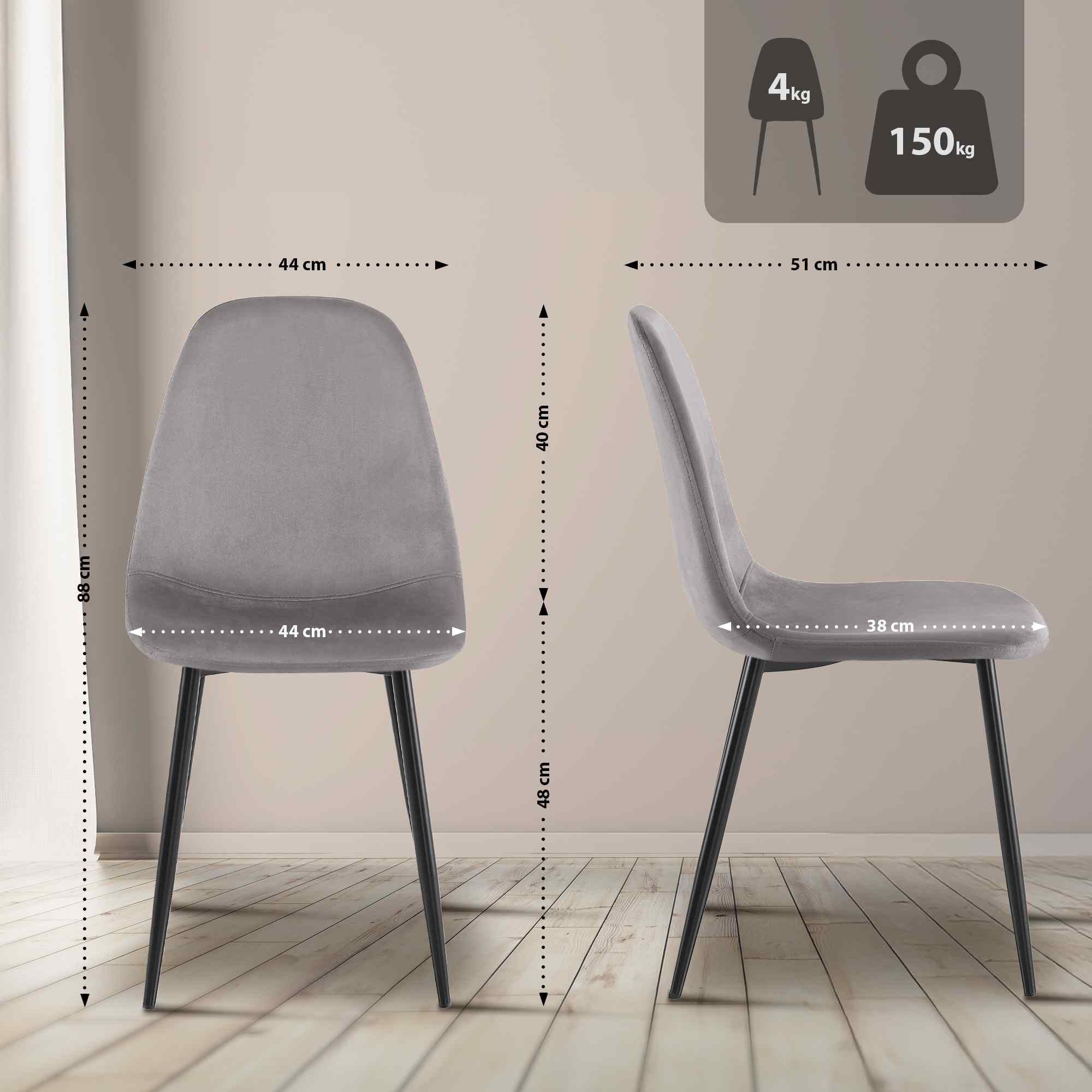 4er Set Esszimmerstühle Napier
