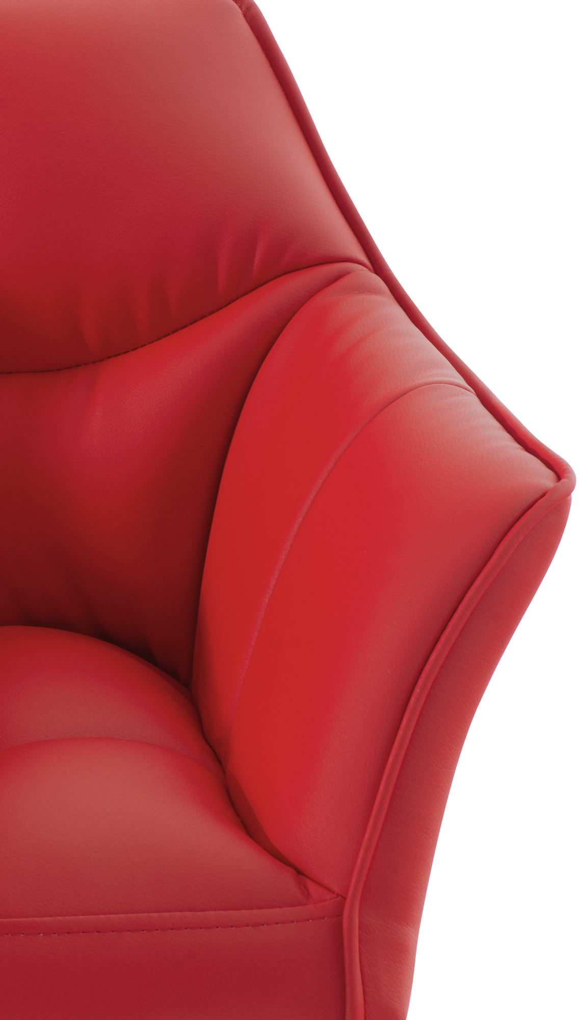 Lounger Damaso rot Kunstleder