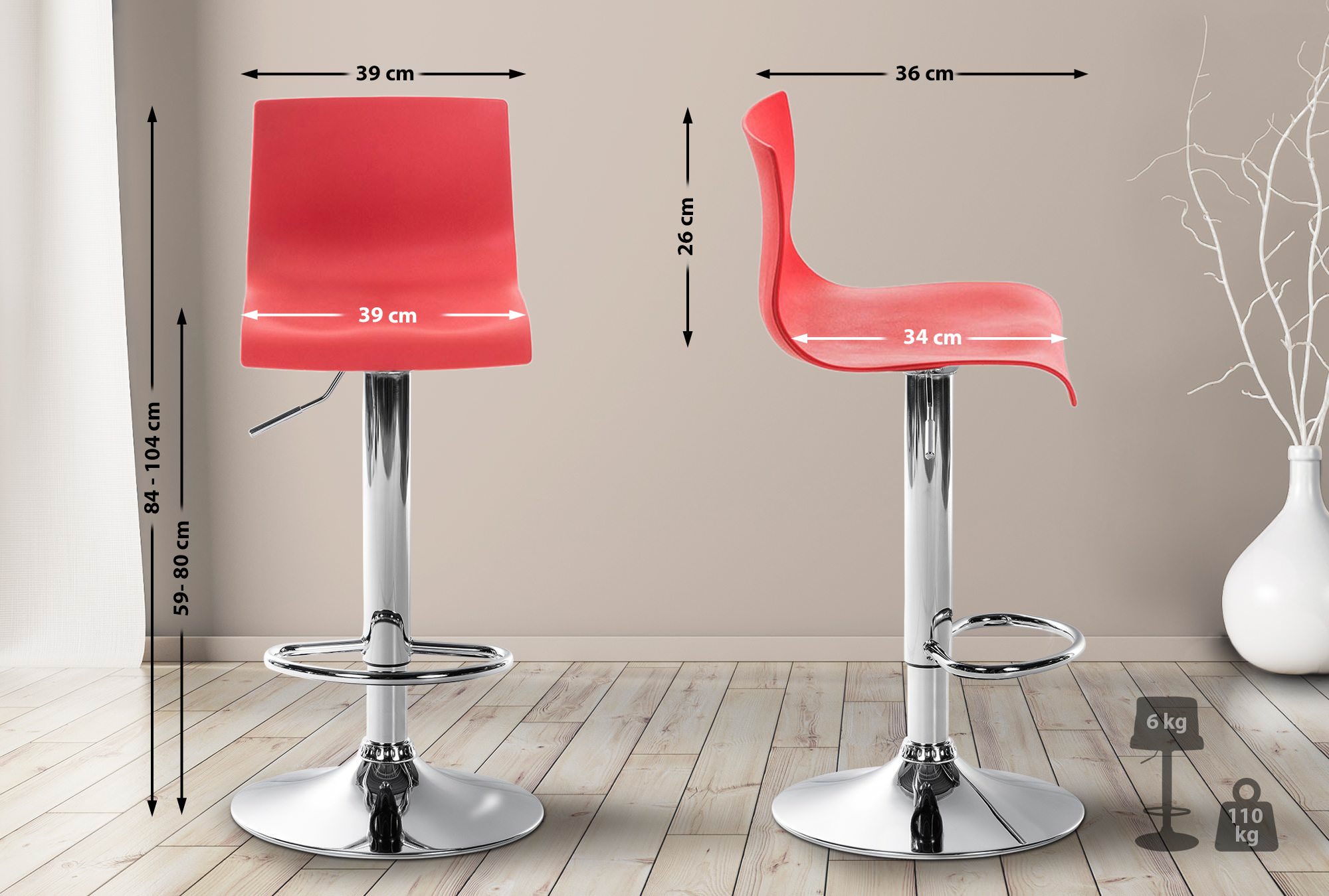 Barhocker Hover Kunststoff