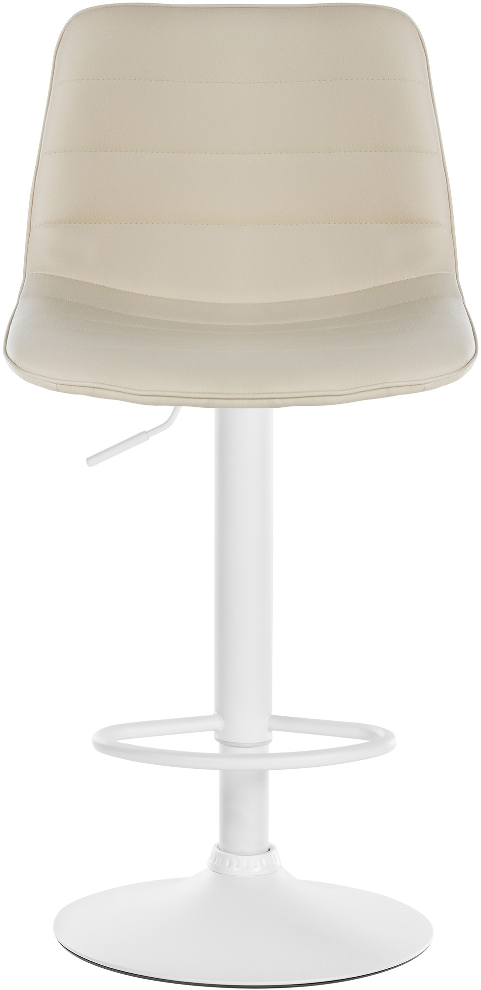 2er Set Barhocker Lex Kunstleder Metall matt weiss creme