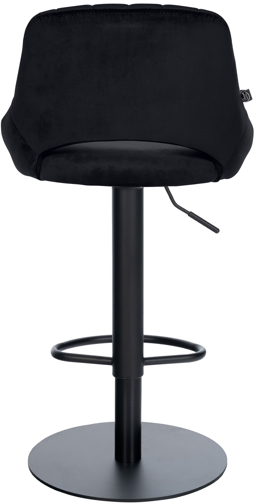 2er Set Barhocker Milet Schwarz mit extra schweren Standfüßen schwarz Samt