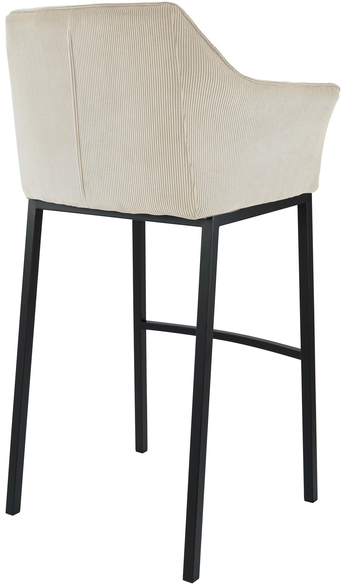 Barhocker Damaso Cord mit Vierfußgestell