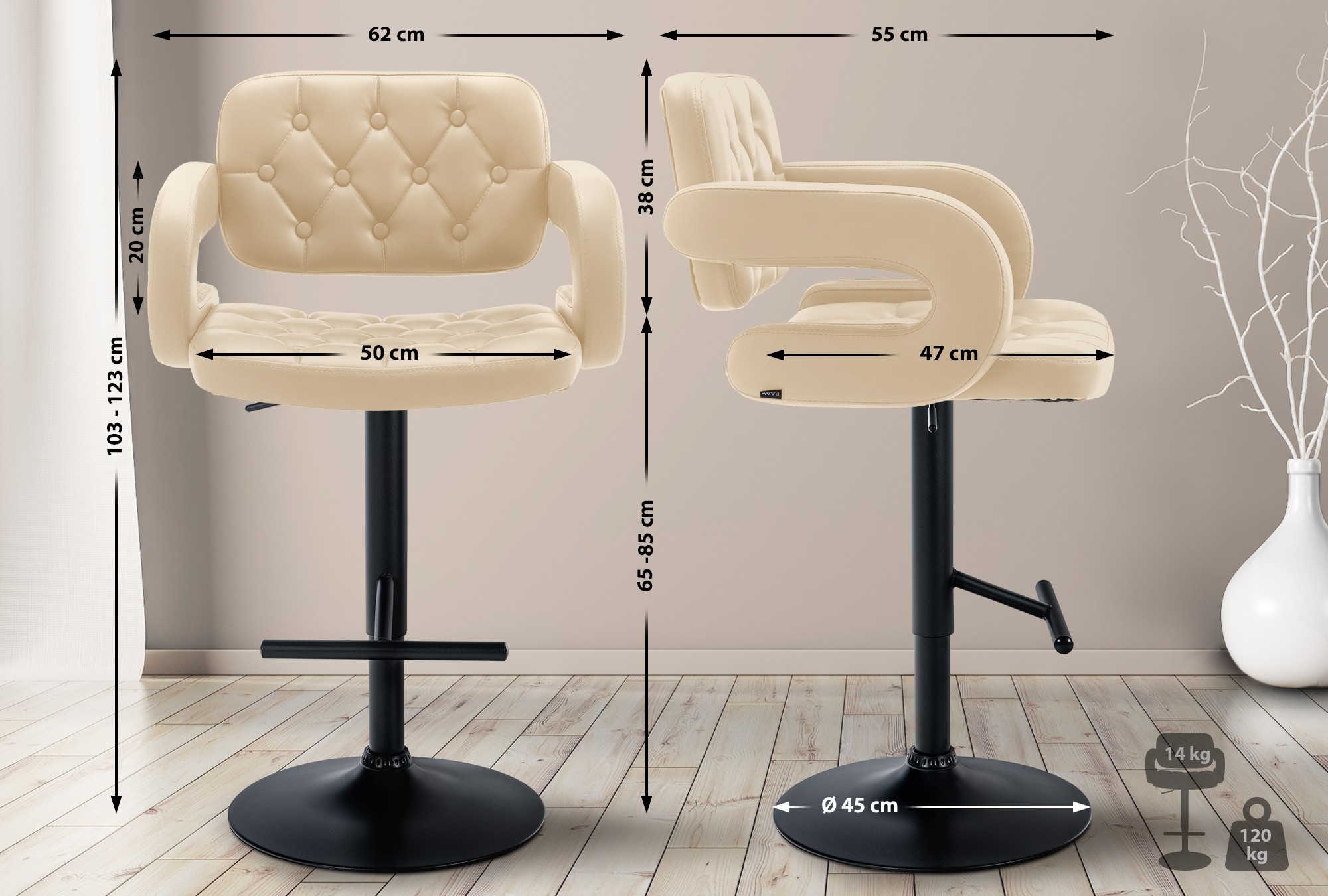 Barhocker Dublin Kunstleder