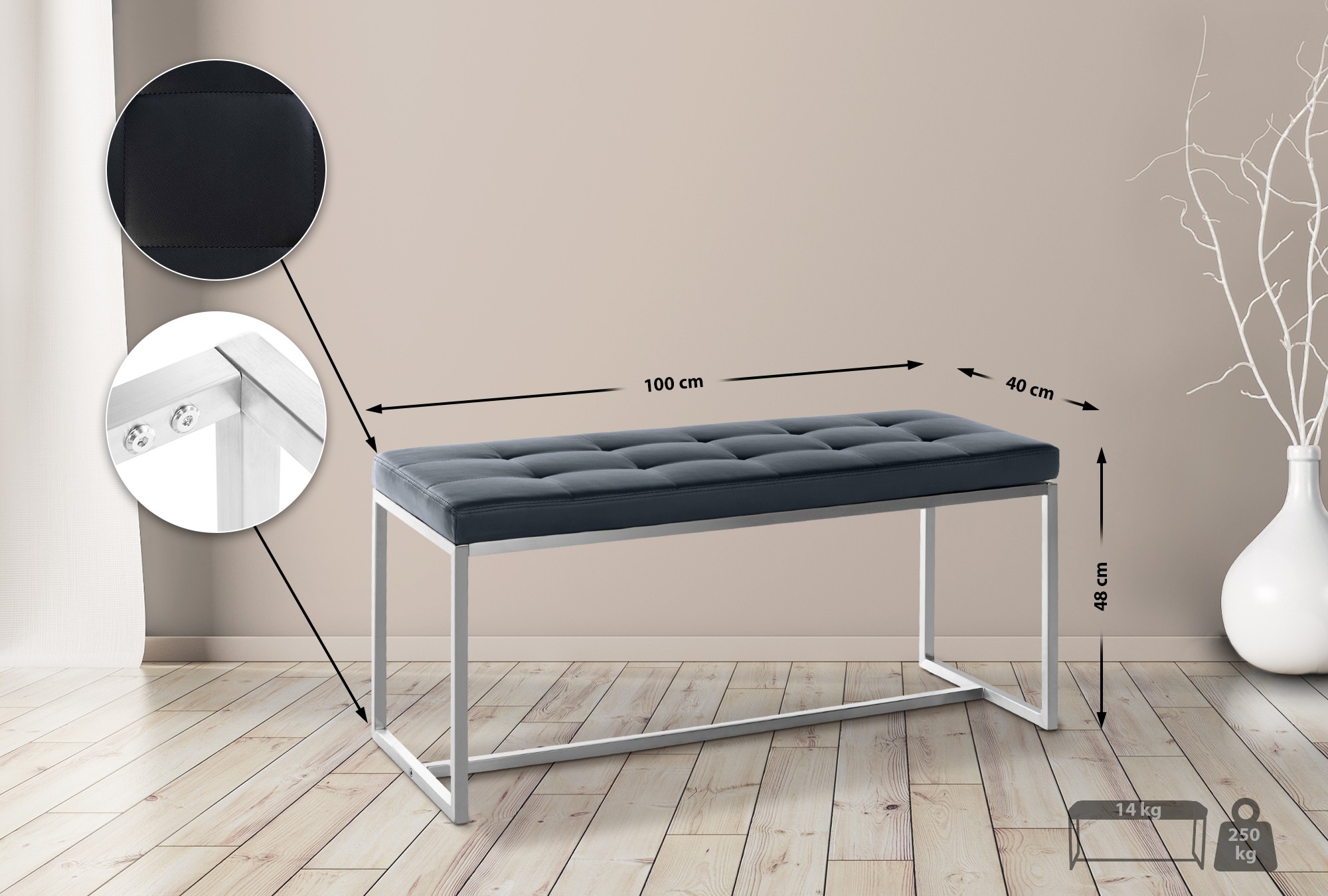 Sitzbank Barci Kunstleder