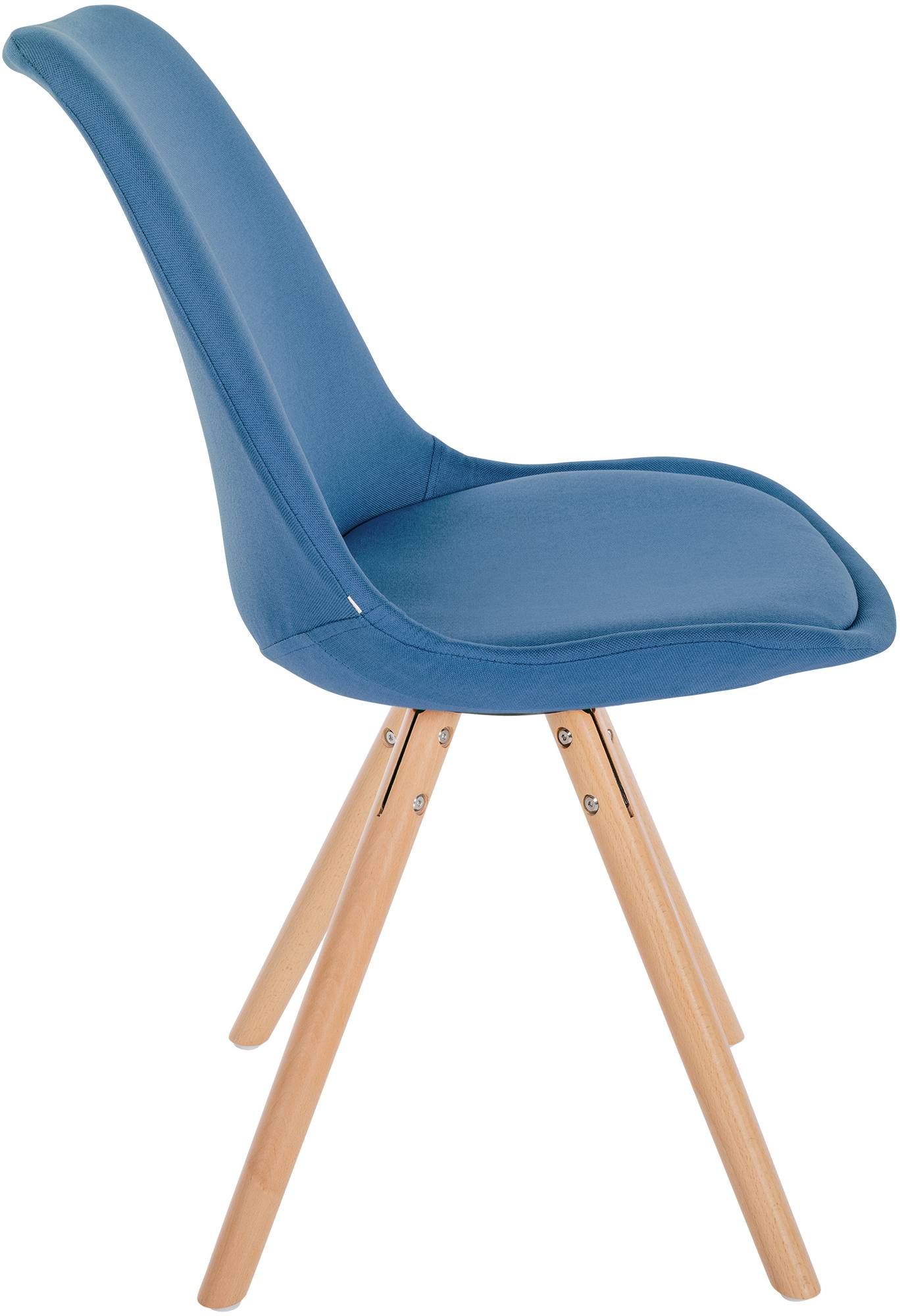 Stuhl Sofia Stoff blau natura (rund)