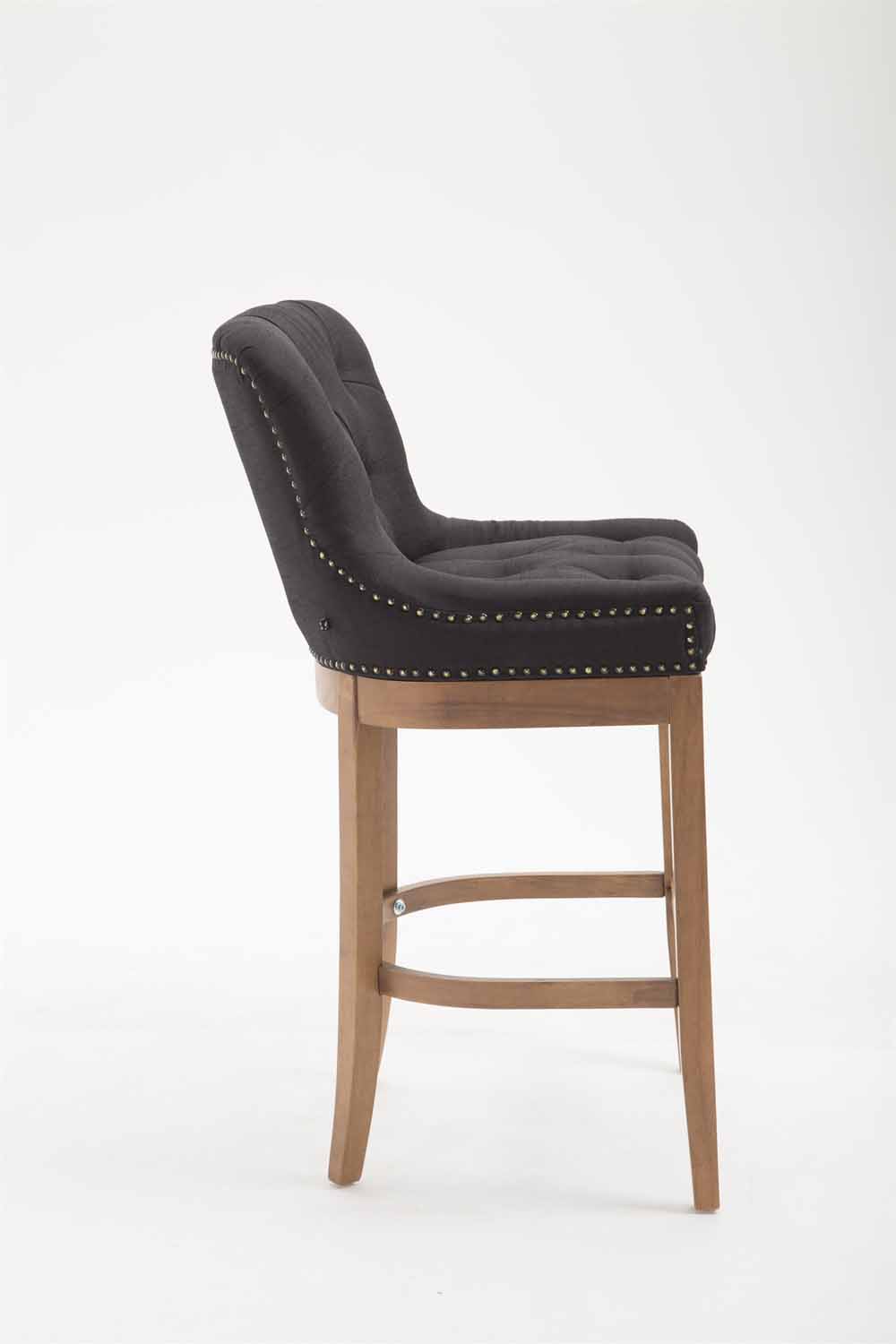2er Set Barhocker Lakewood Stoff schwarz antik-hell