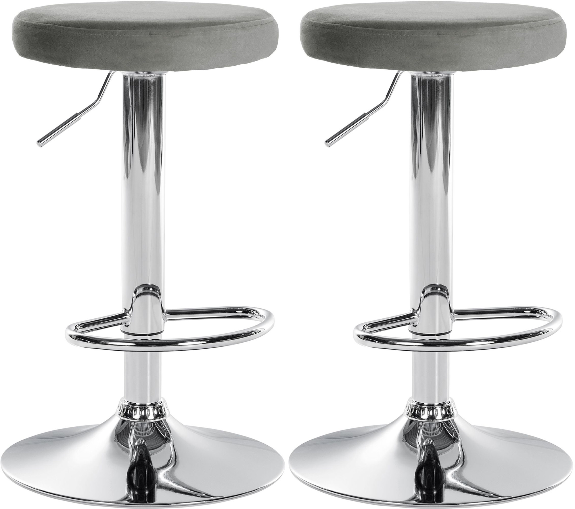 2er Set Barhocker Ponte Samt