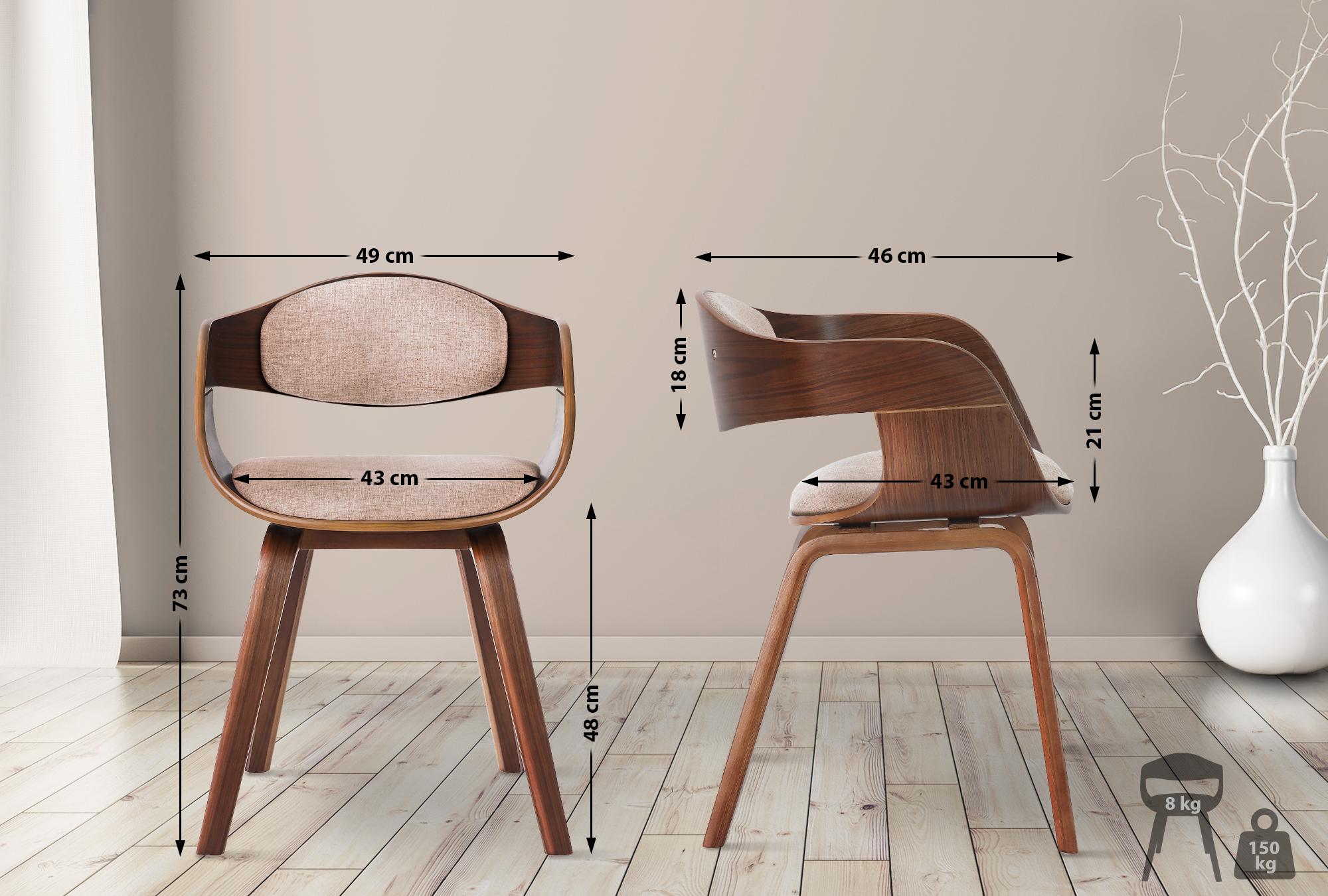 2er Set Stühle Kingston Stoff
