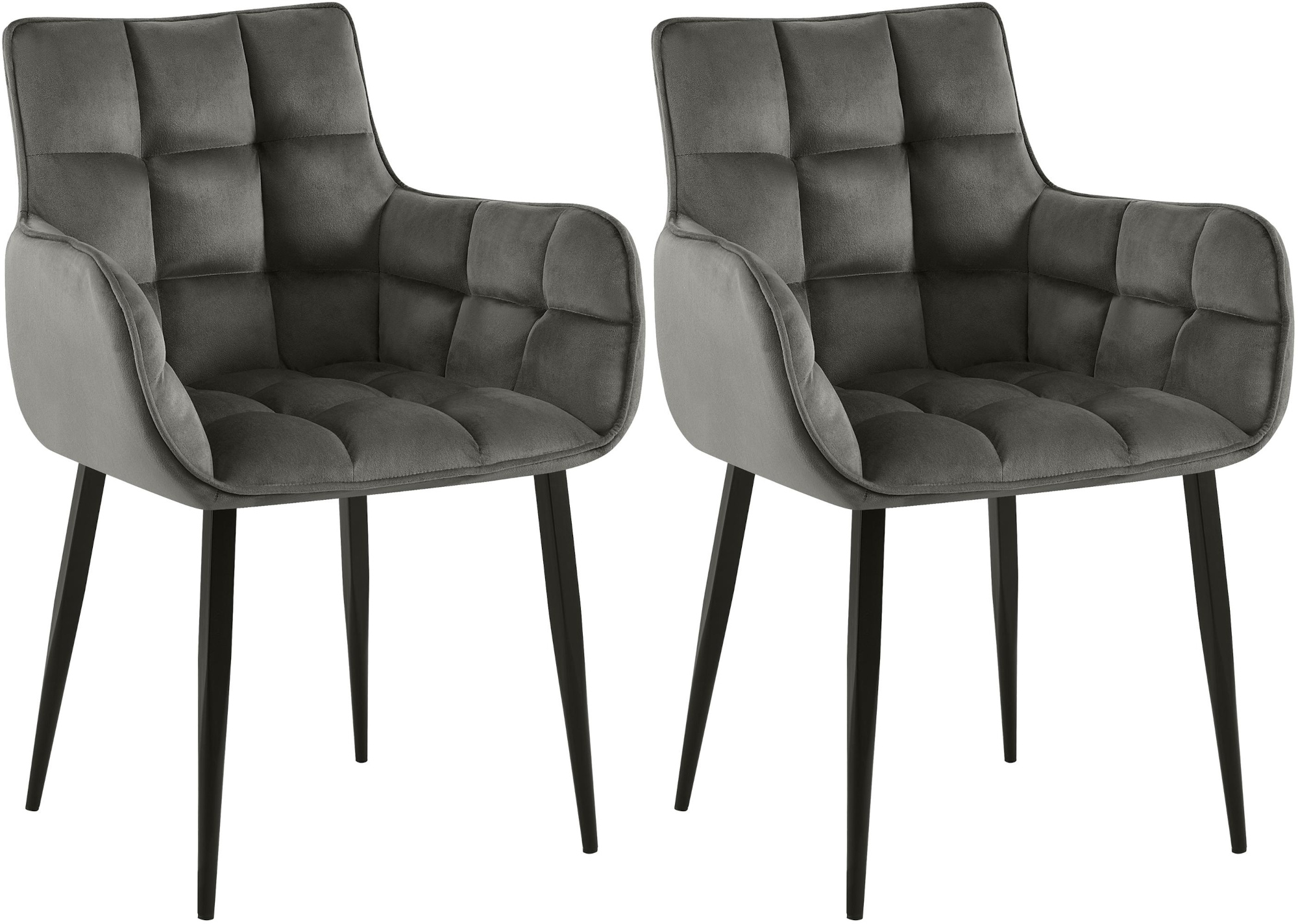 2er Set Stuhl Tirana Samt