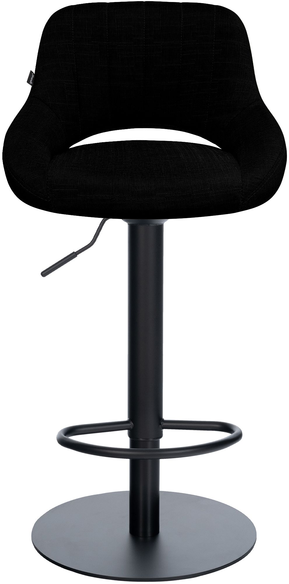 2er Set Barhocker Milet Schwarz mit extra schweren Standfüßen schwarz Stoff