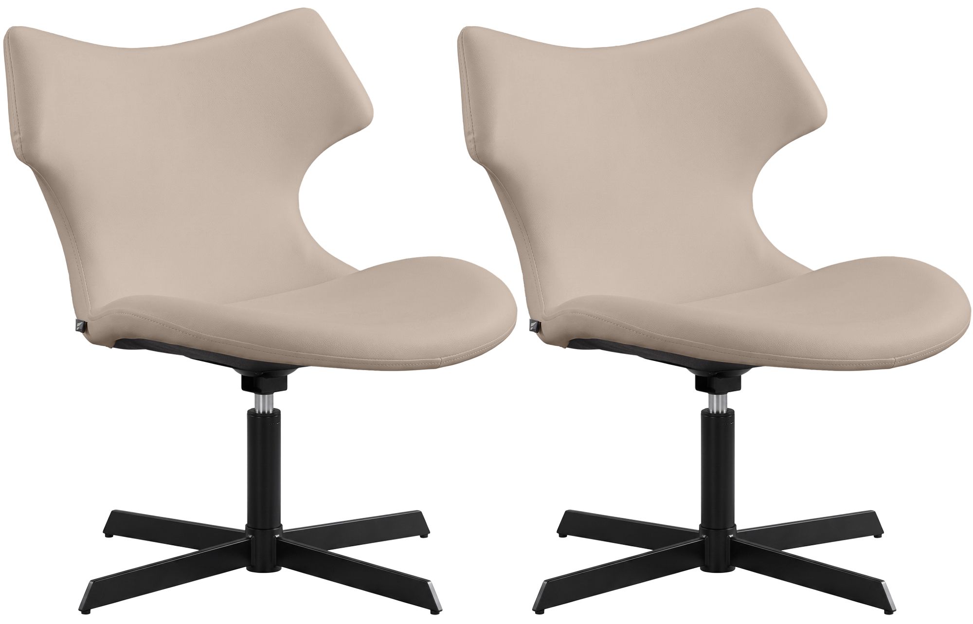 2er Set Loungestühle Welland Lederoptik