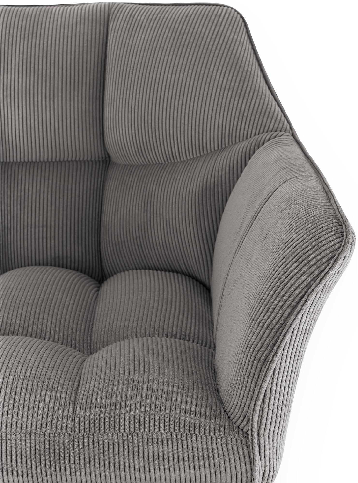 Barhocker Damaso Cord mit Vierfußgestell