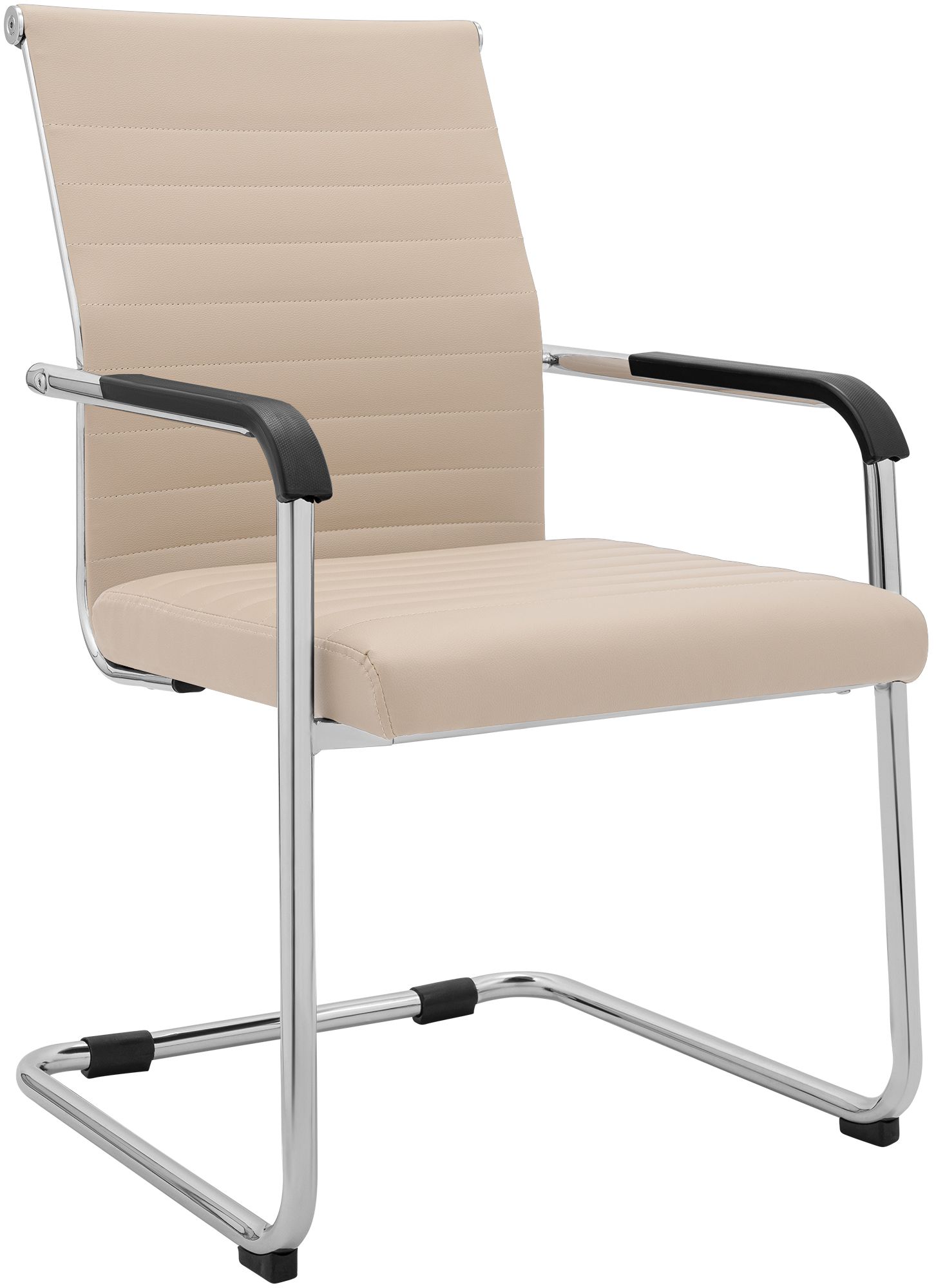 Freischwinger Hakon Lederoptik creme