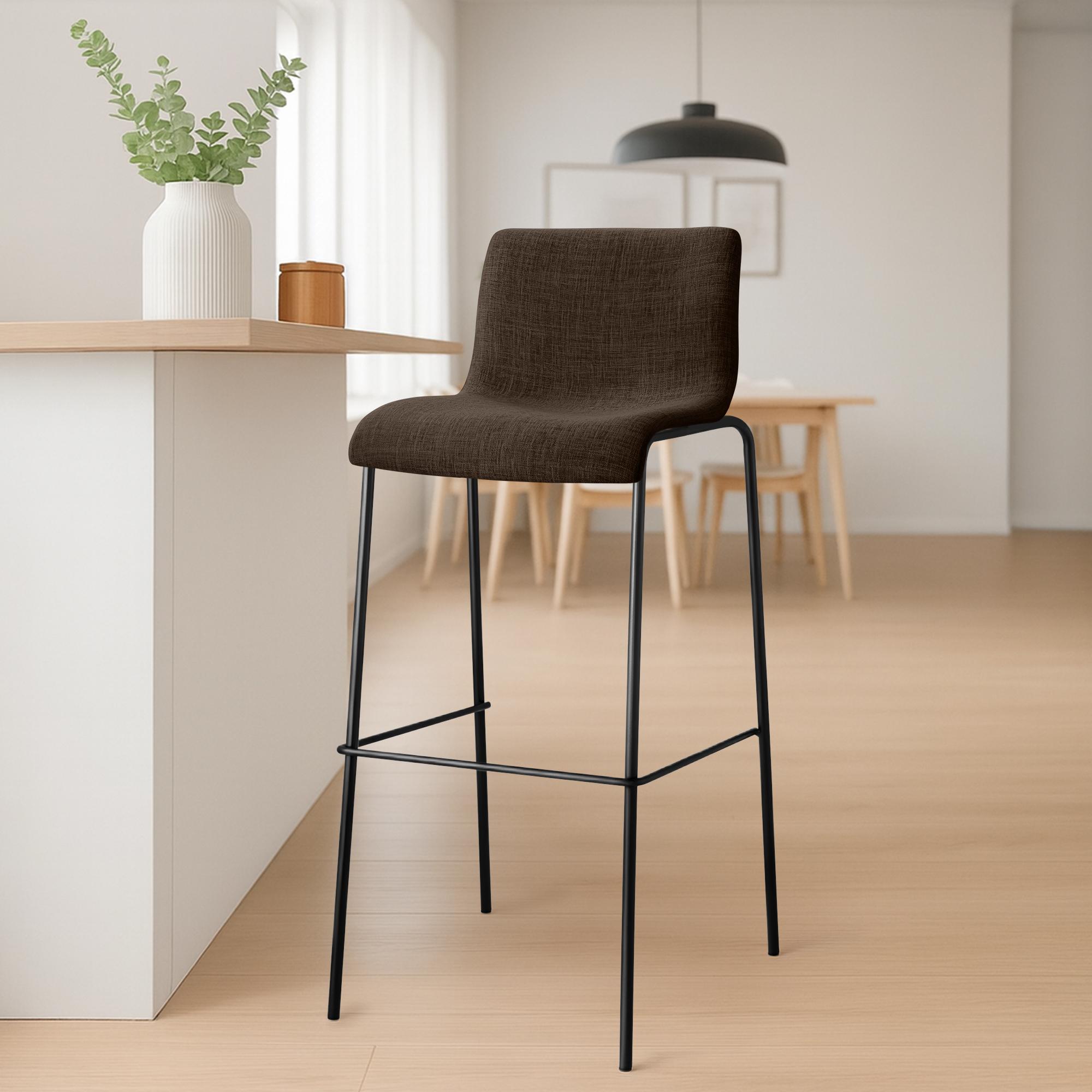 2er Set Barhocker Hover Stoff Vierfußgestell