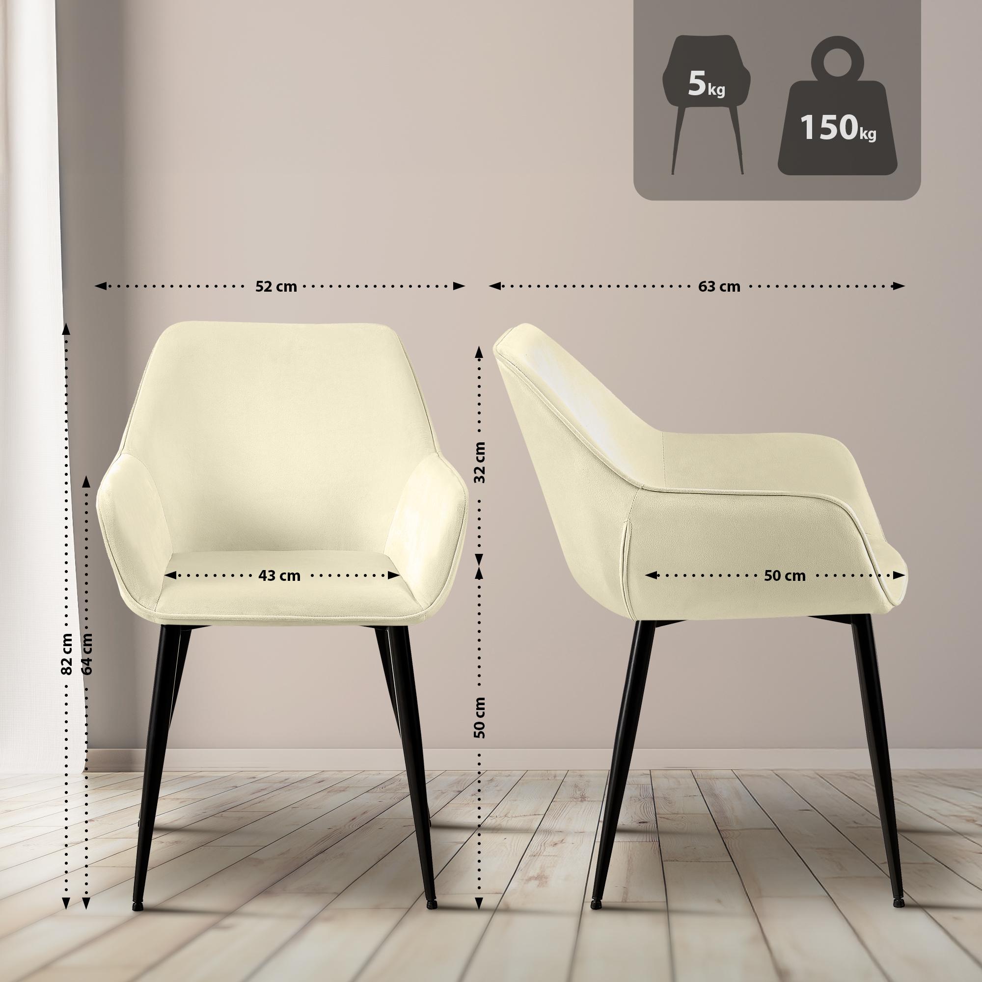 2er Set Esszimmerstuhl Luena