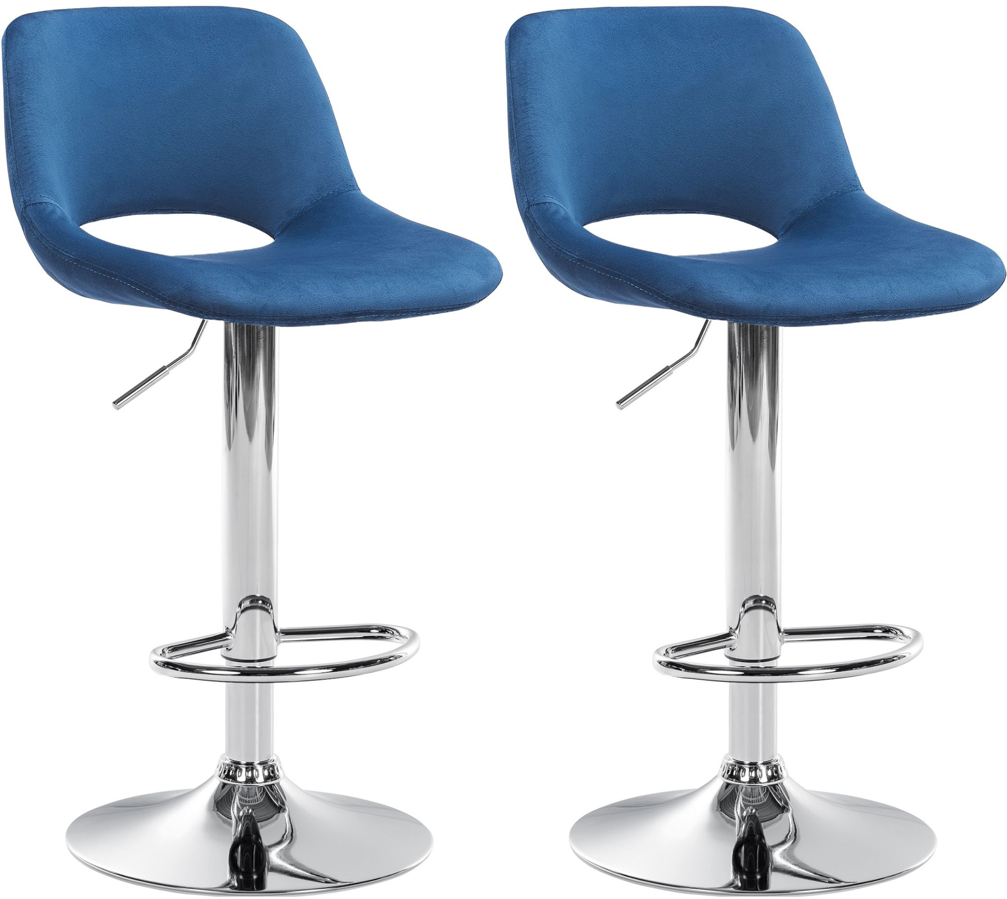 2er Set Barhocker Camden Samt