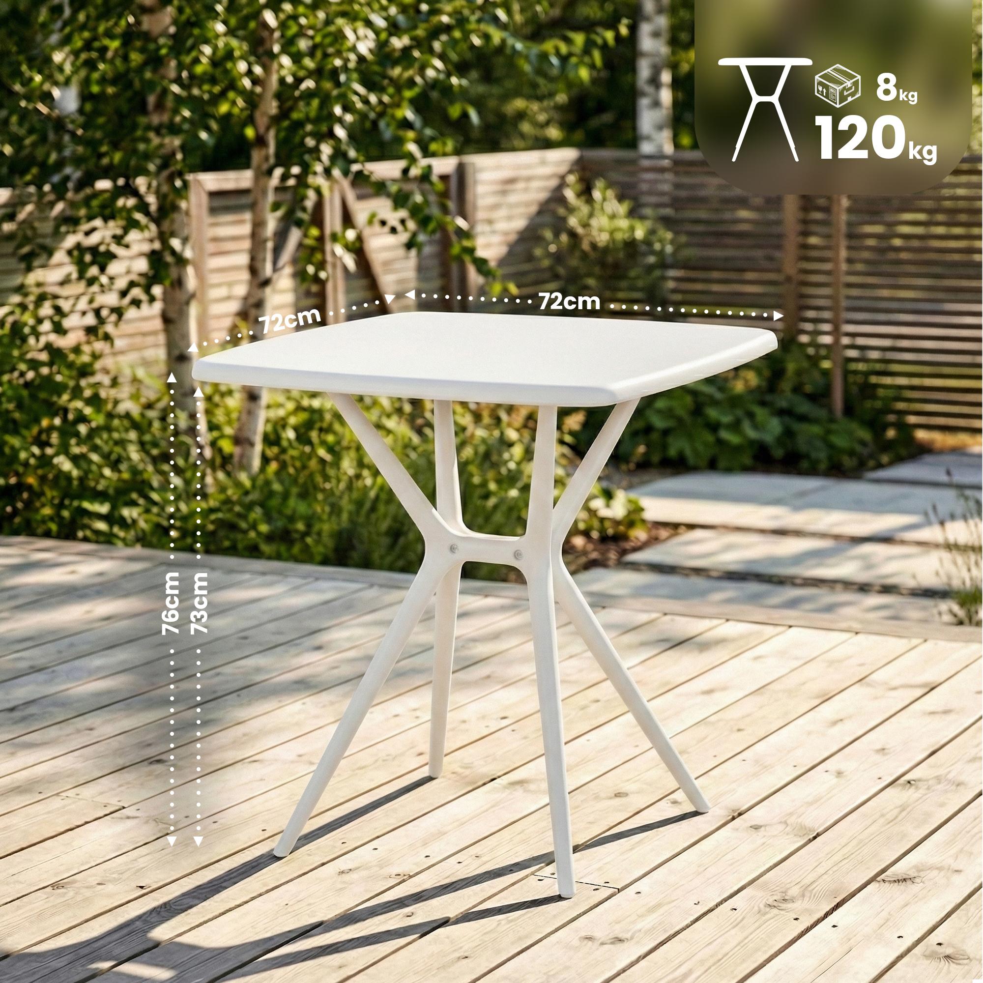 Gartentisch Becky eckig 72 x 72 cm