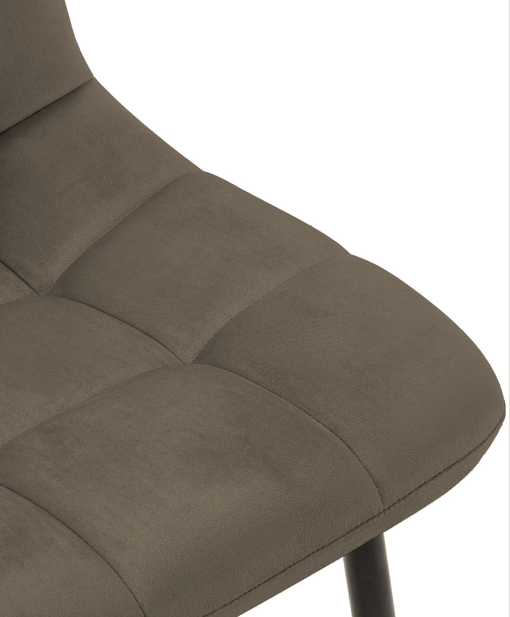 4er Set Esszimmerstühle Tilde taupe Samt